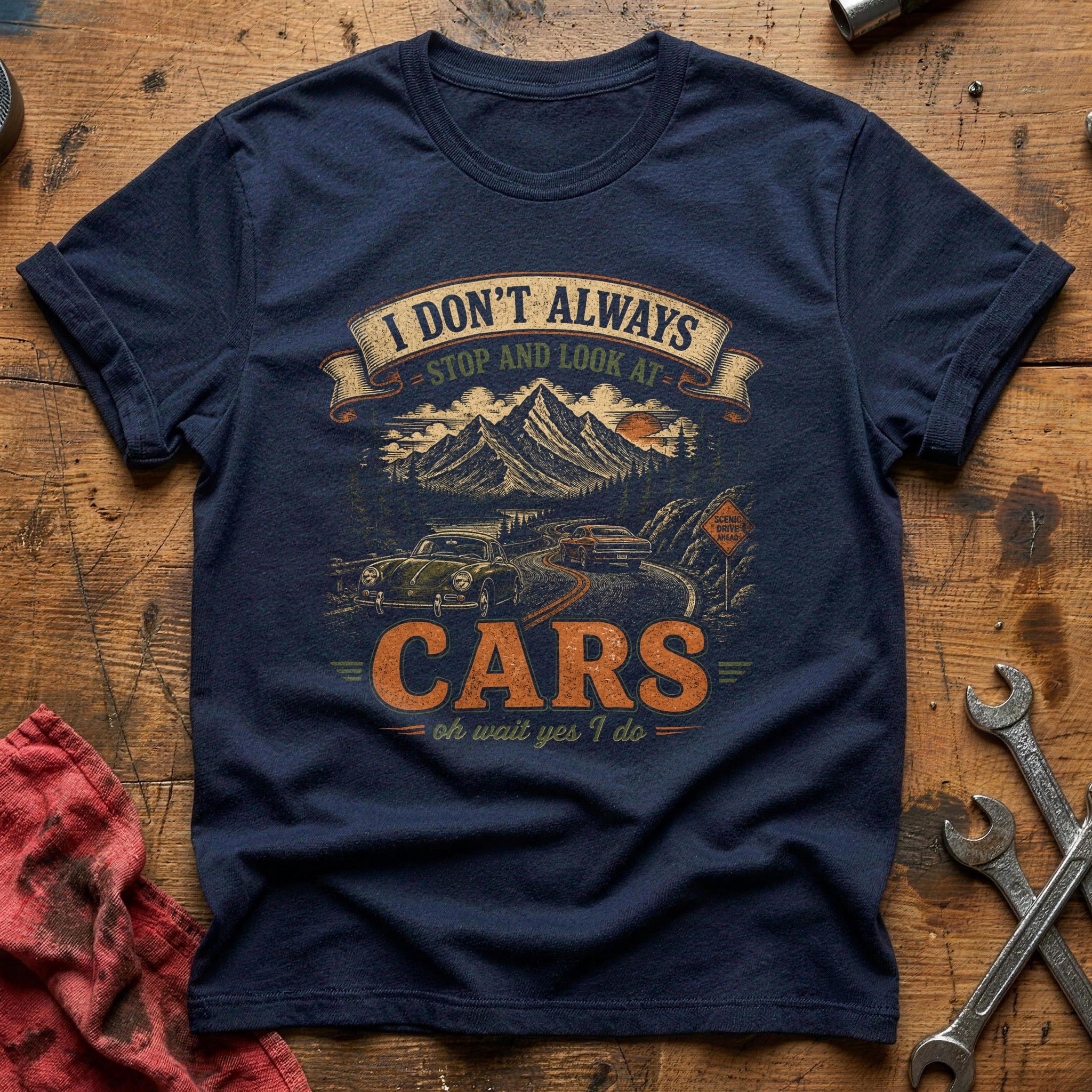 Scenic Drive Ahead T-Shirt - Navy