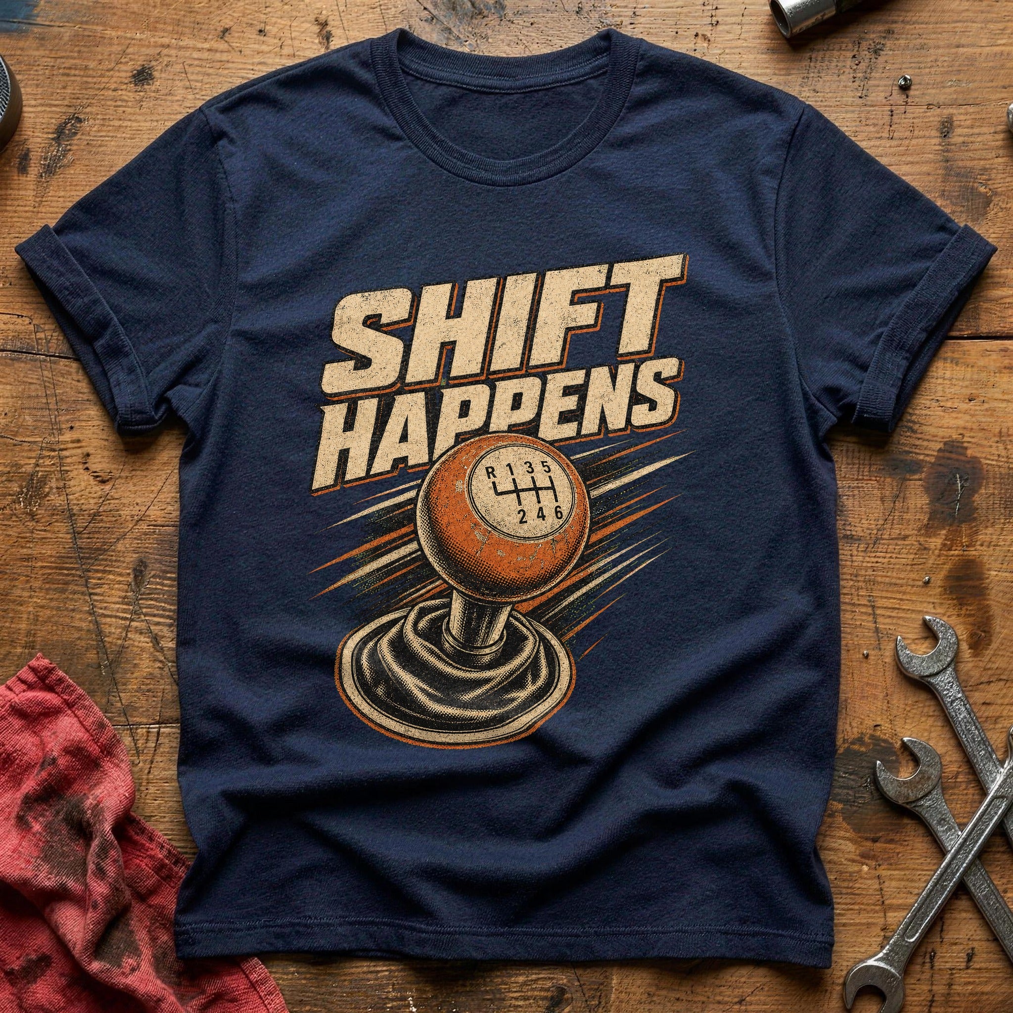 Shift Happens T-Shirt - Navy