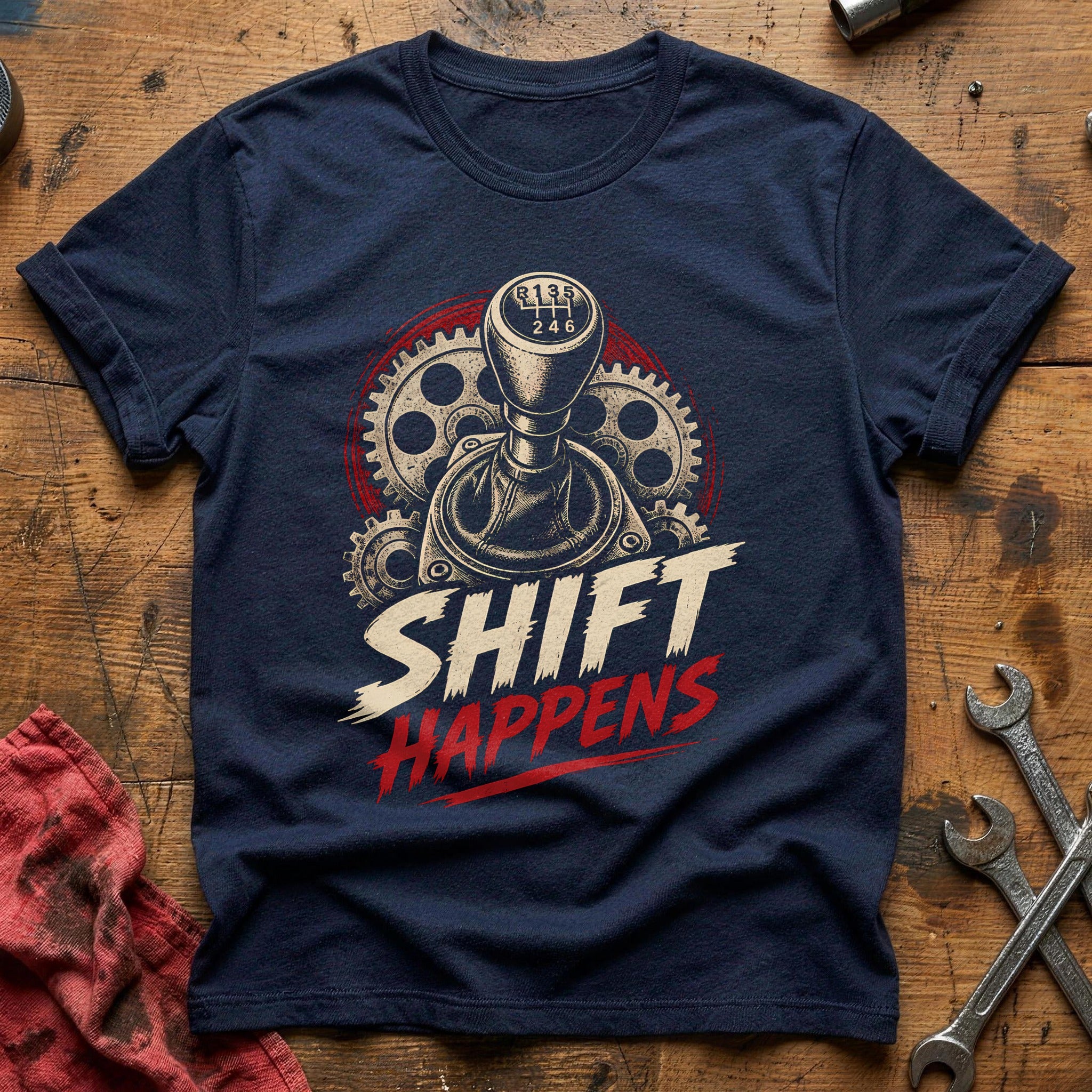 Shift Happens 25 T-Shirt - Navy