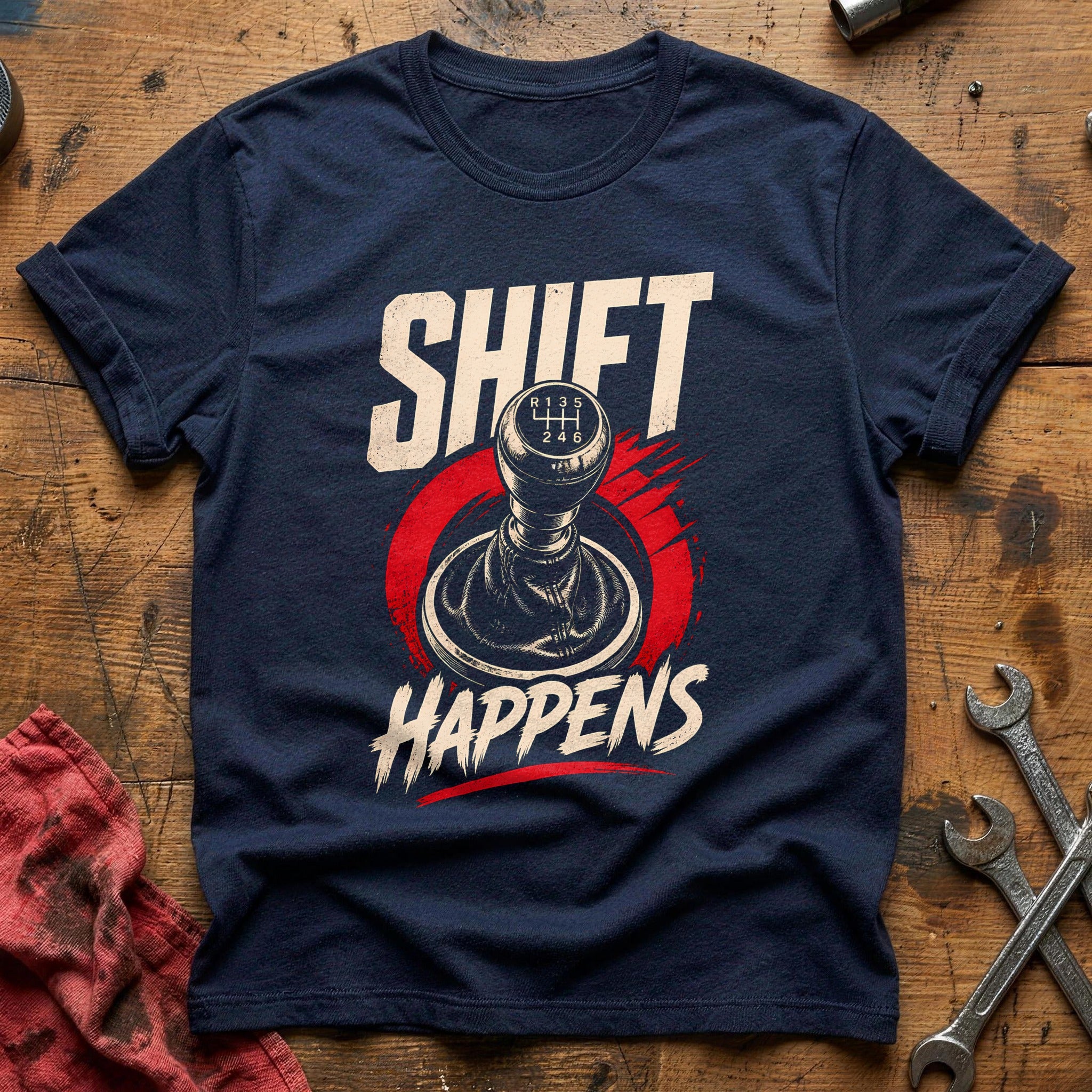 Shift Happens T-Shirt - Navy