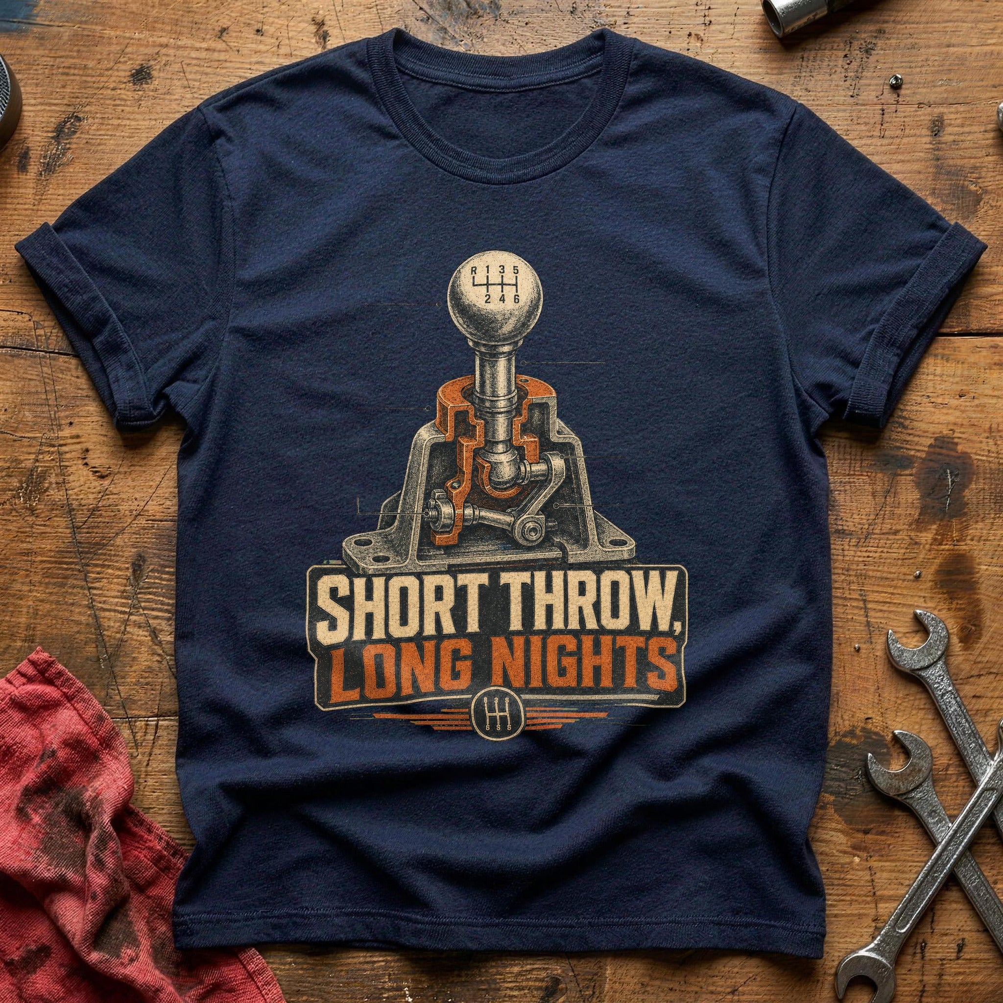 Short Throw Nights T-Shirt - Navy