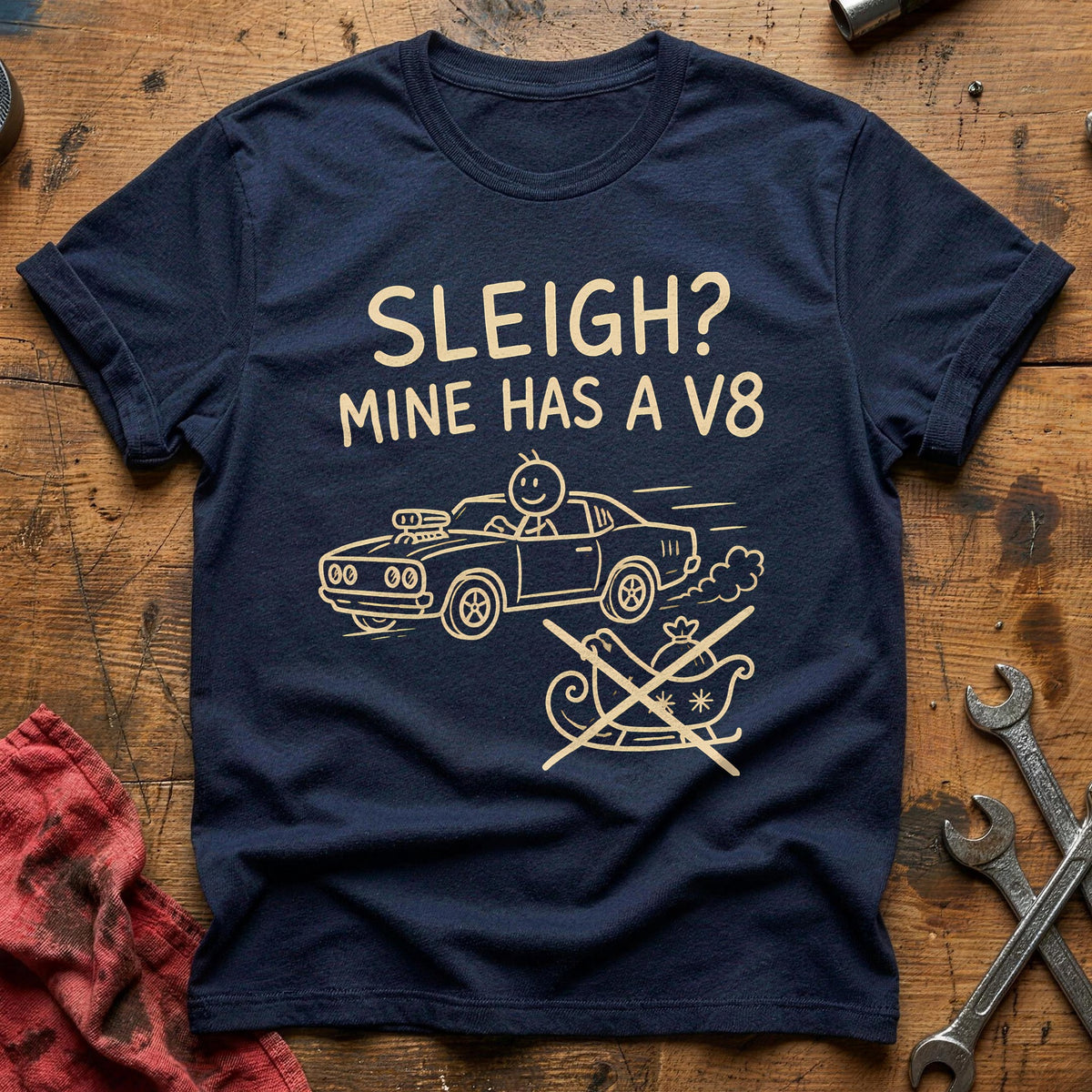 Sleigh V8 41 T-Shirt - Navy