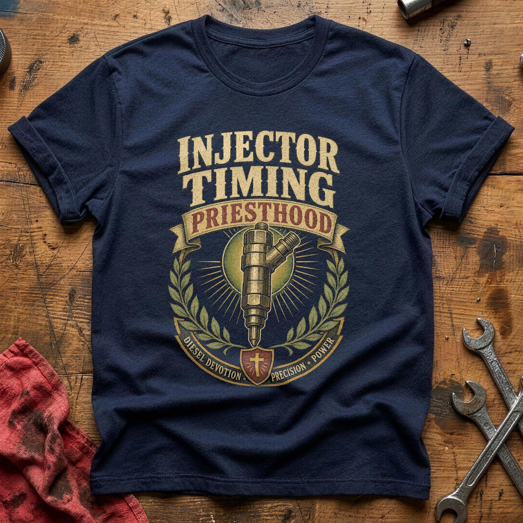 Spark Plug Scripture T-Shirt - Navy