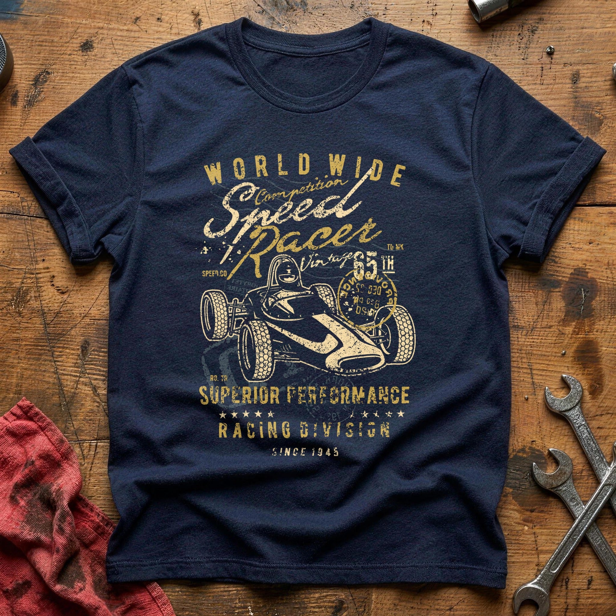 Speed racer vintage T-Shirt - Navy