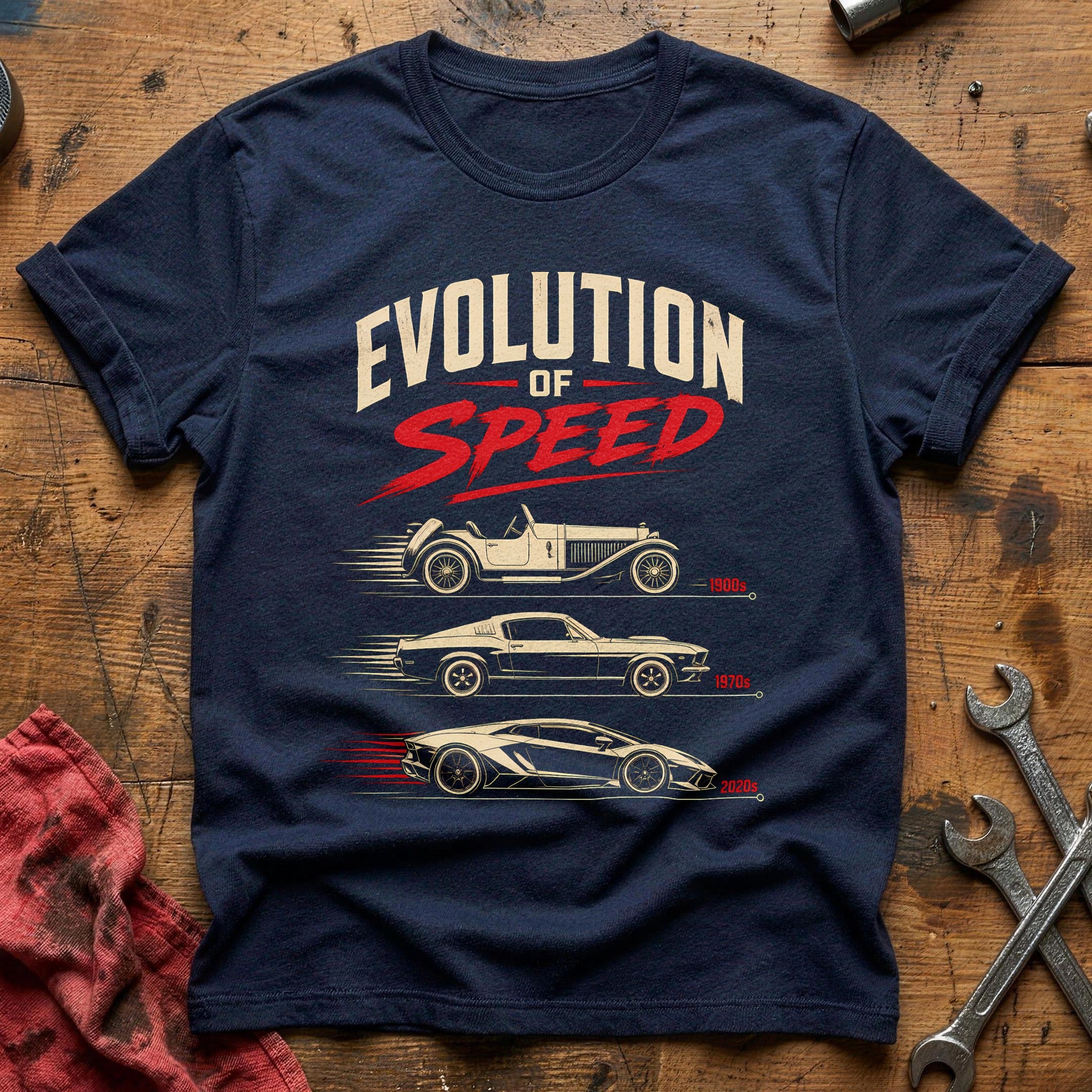Speed Timeline T-Shirt - Navy