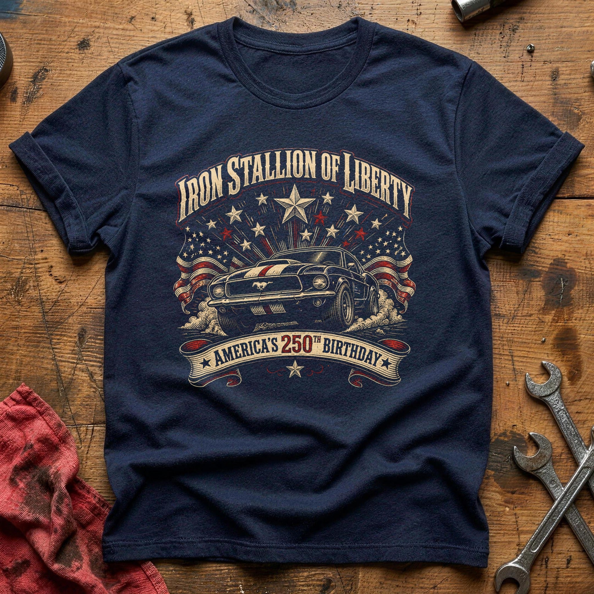 Stallion of Liberty T-Shirt - Navy