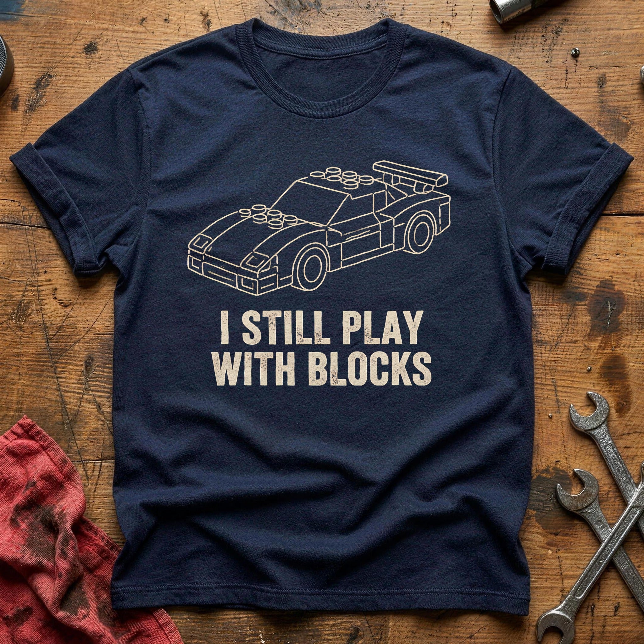 Still Play Blocks 89 T-Shirt - Navy
