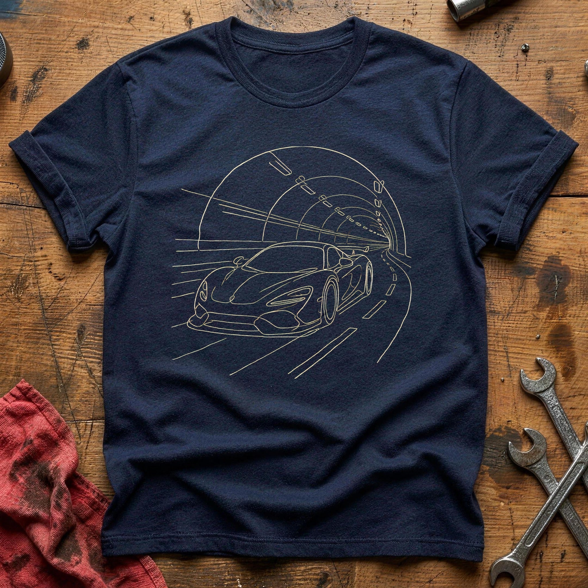 Supercar Tunnel 52 T-Shirt - Navy