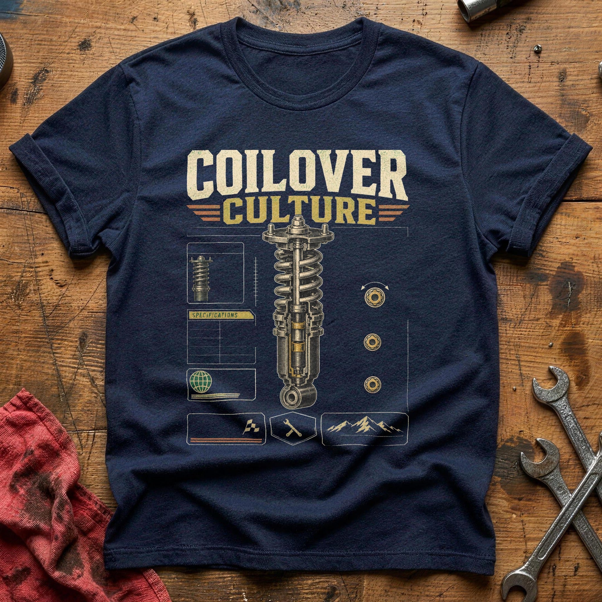 Suspension Blueprint T-Shirt - Navy