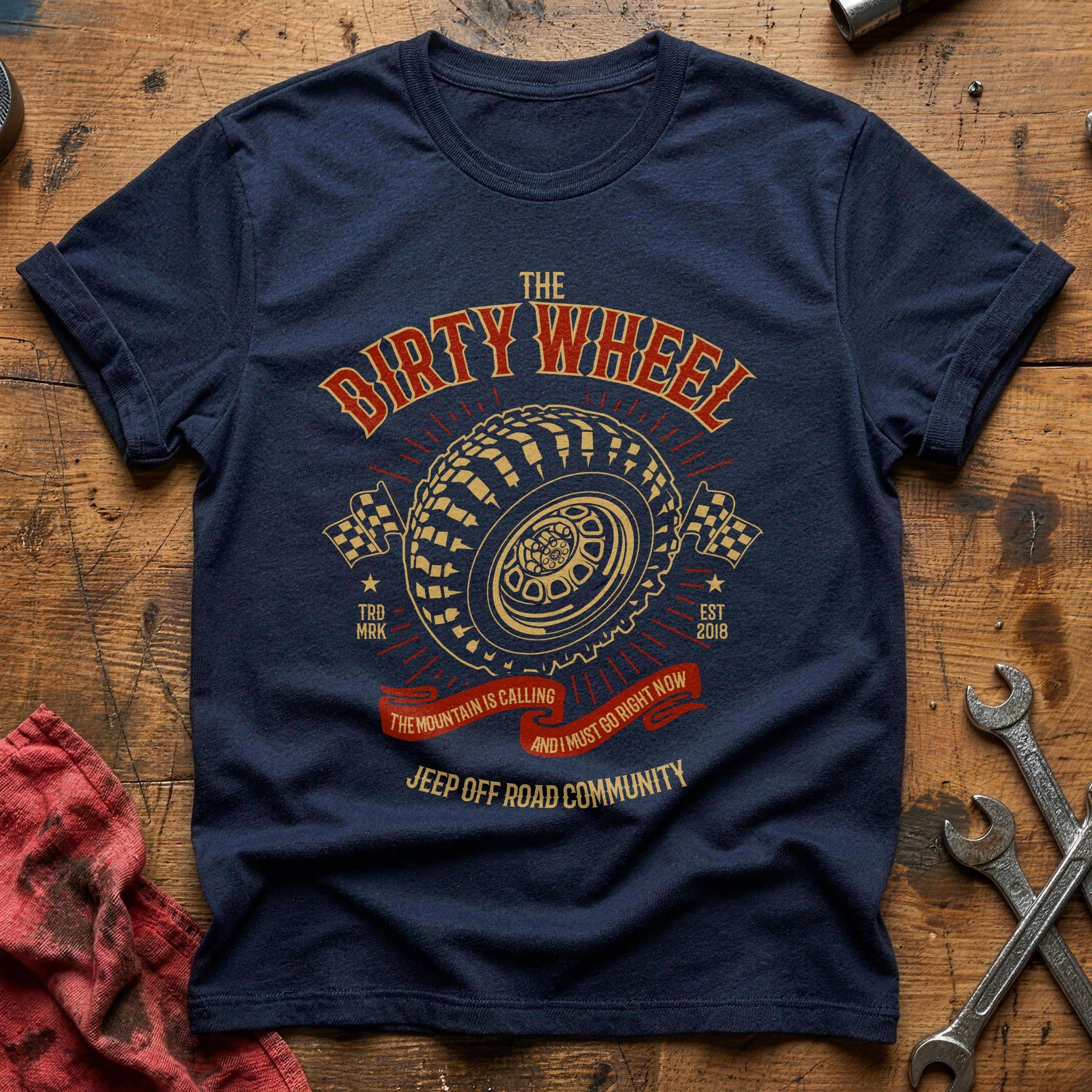 The dirty wheel T-Shirt - Navy