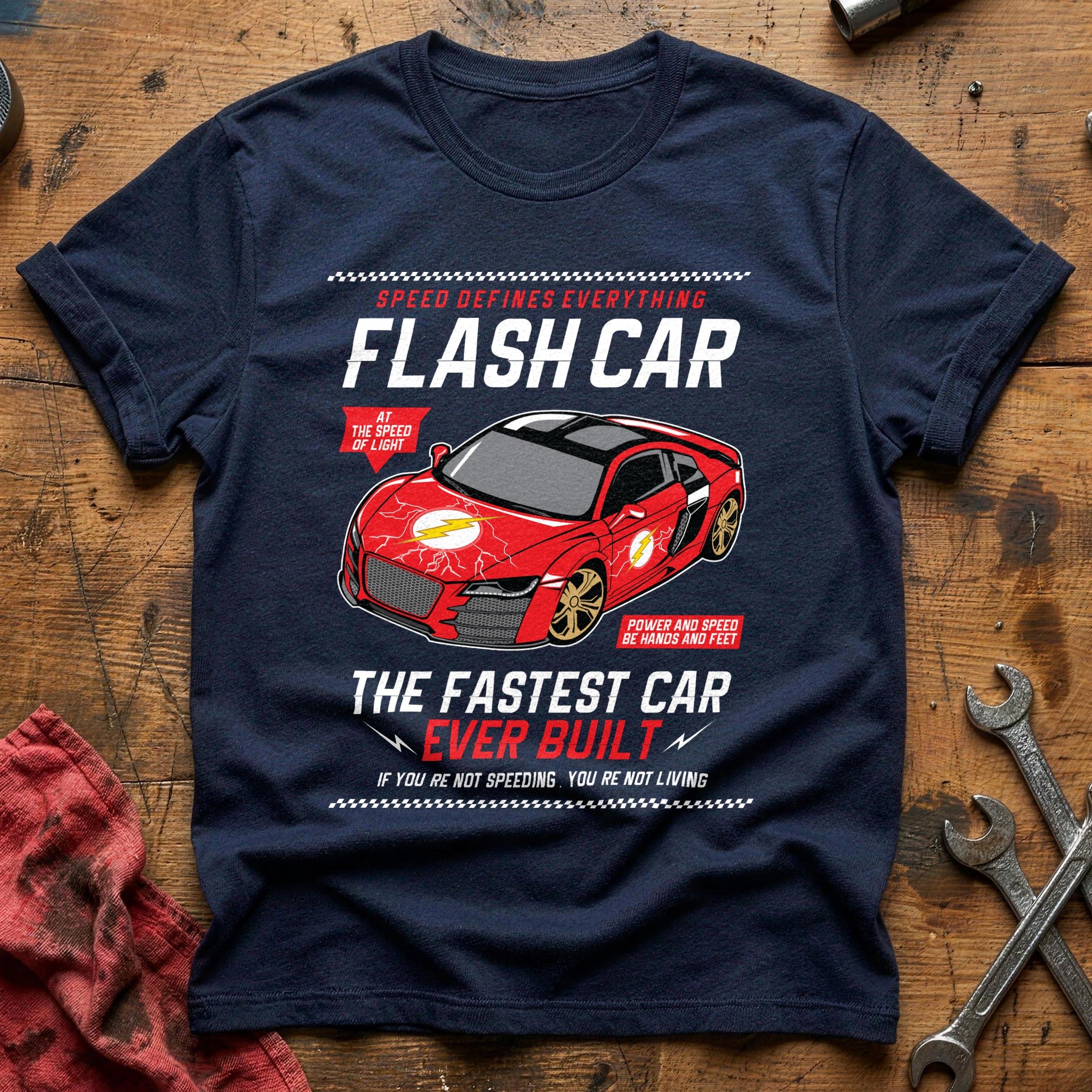 The flash fastest car T-Shirt - Navy
