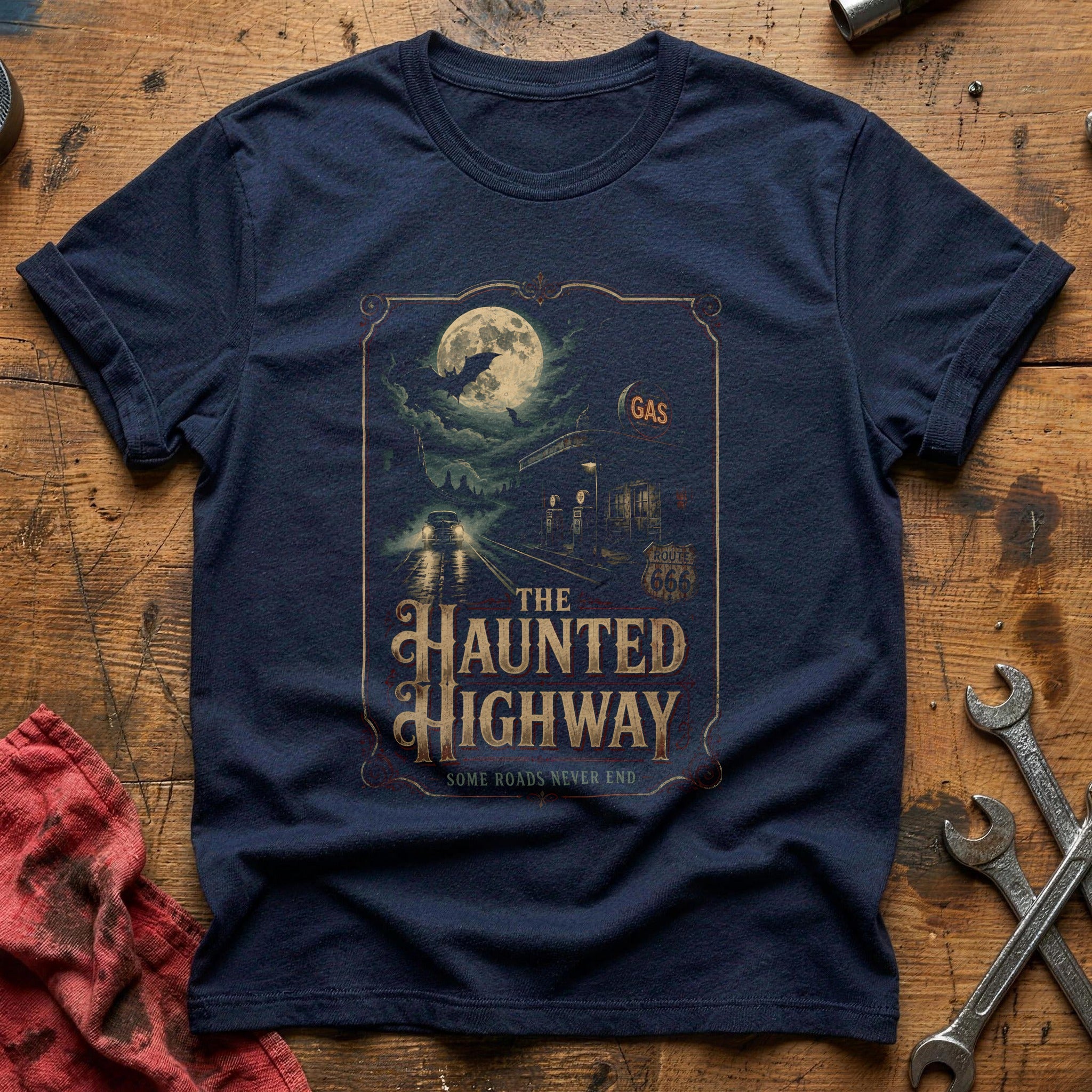 The Haunted Highway 38 T-Shirt - Navy