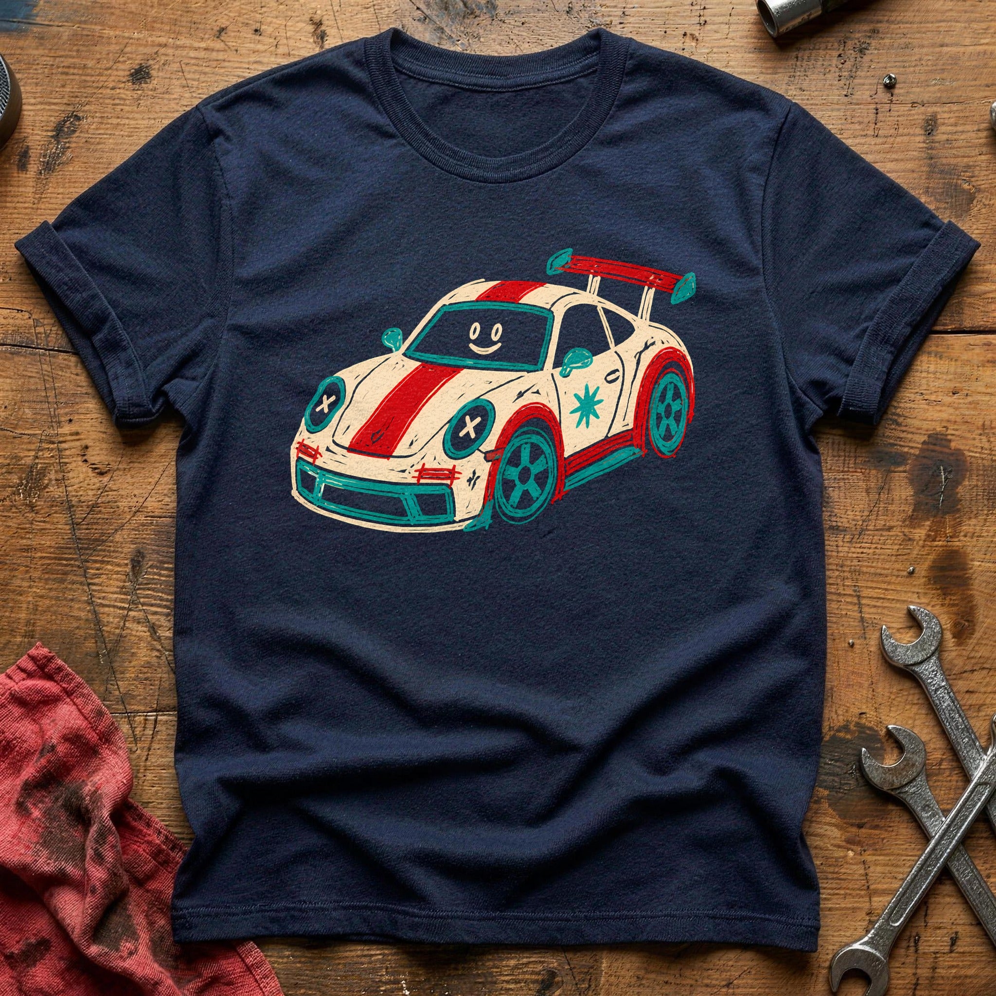 Ugly Doodle Car 56 T-Shirt - Navy