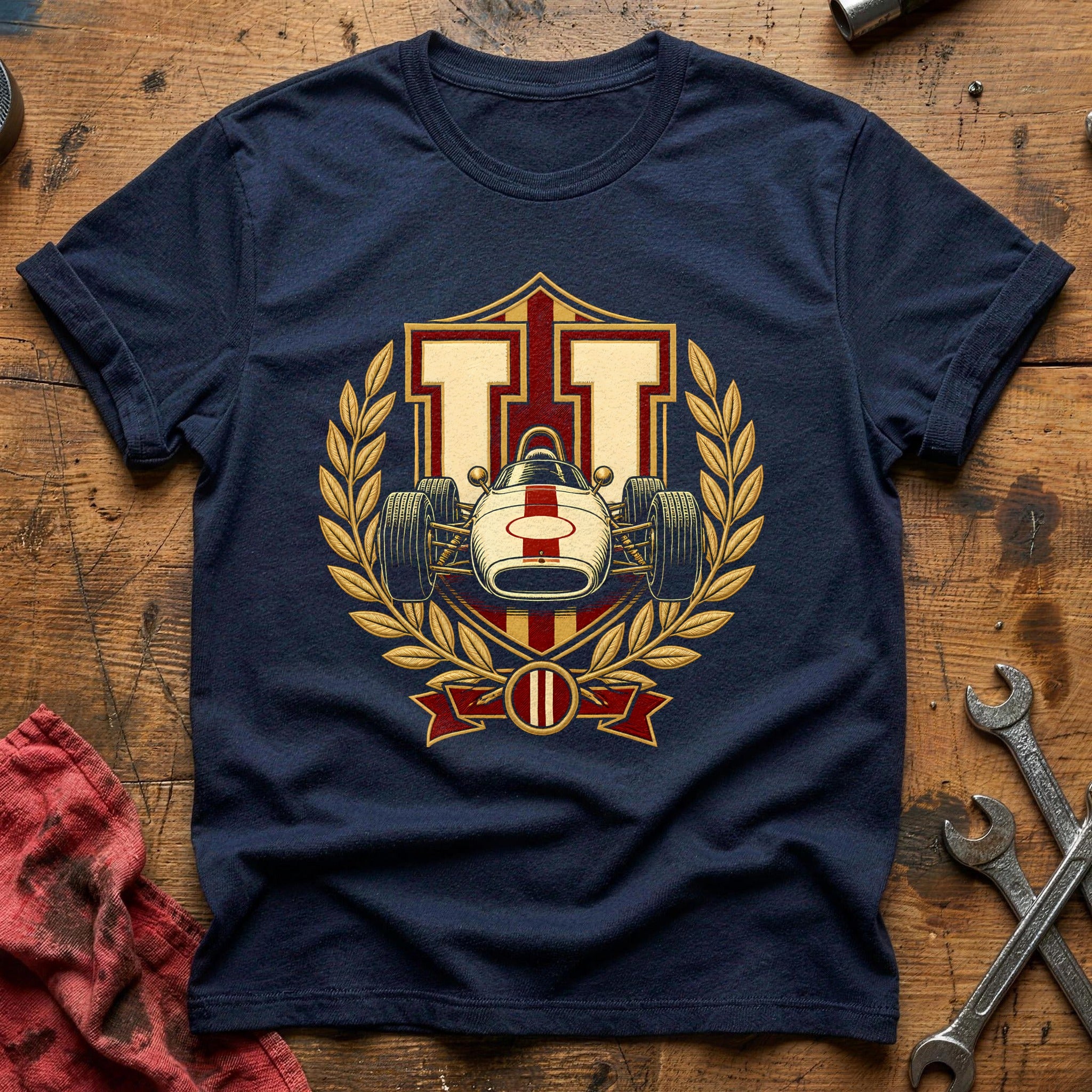 Varsity Racer 46 T-Shirt - Navy