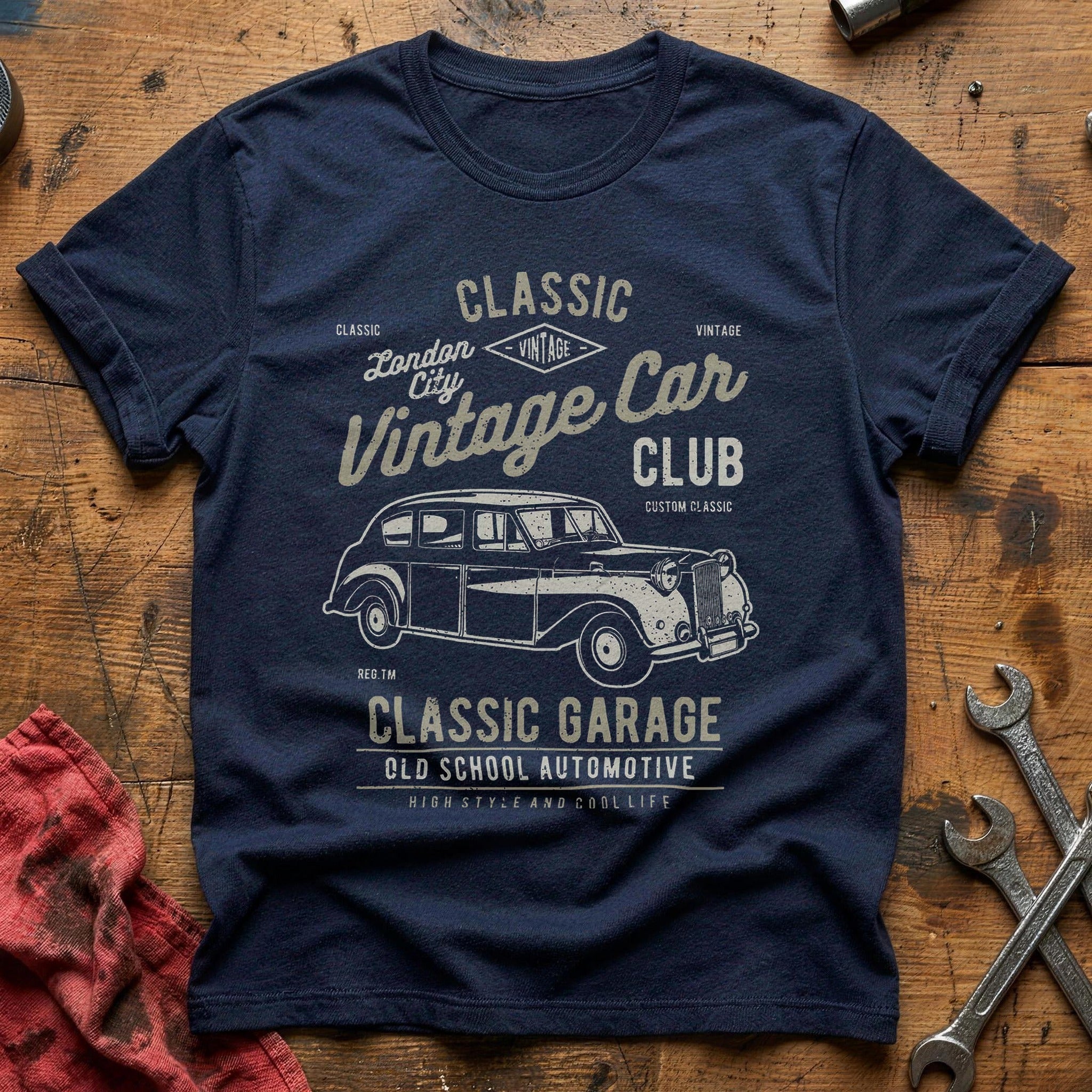 Vintage car club T-Shirt - Navy