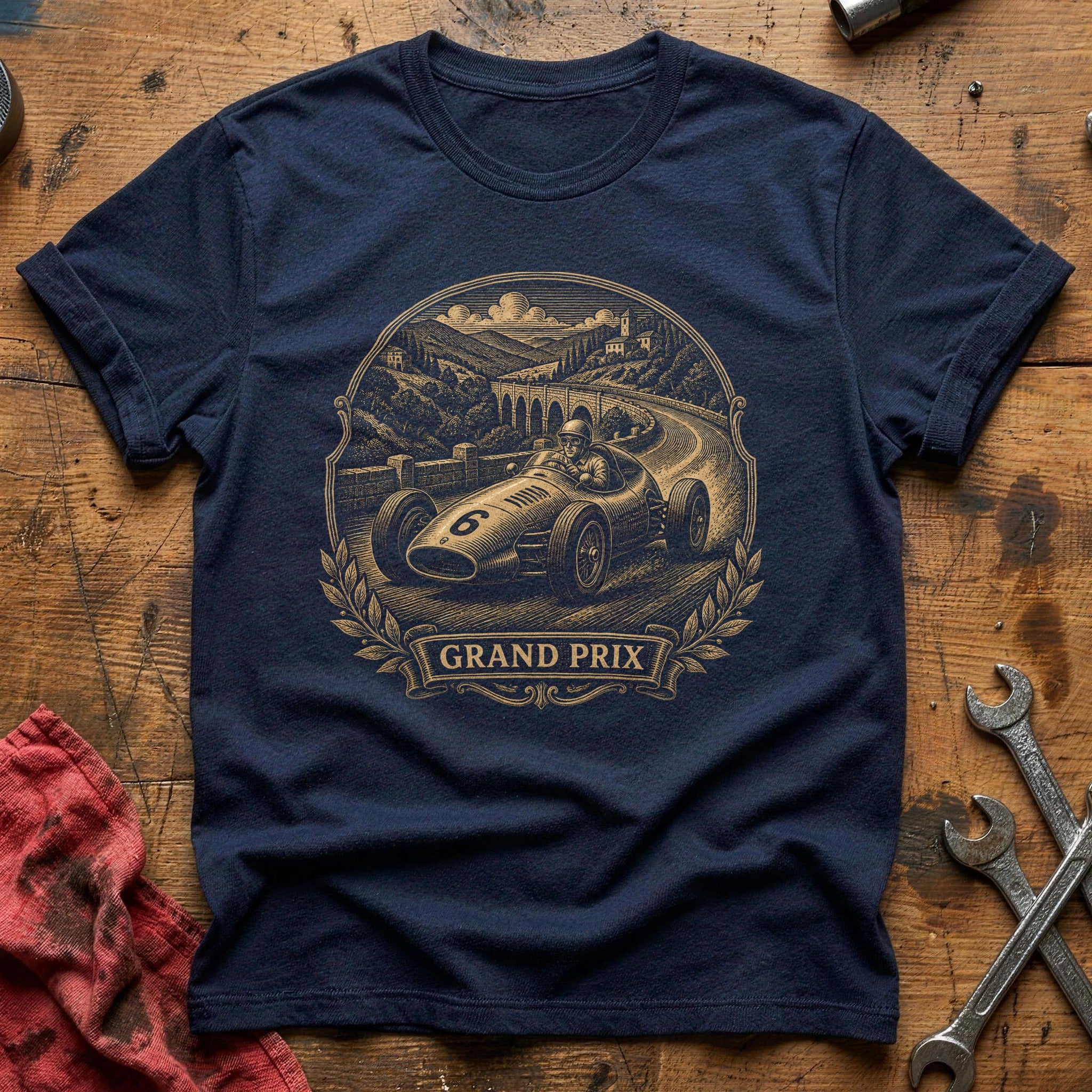 Vintage Circuit Crown T-Shirt - Navy