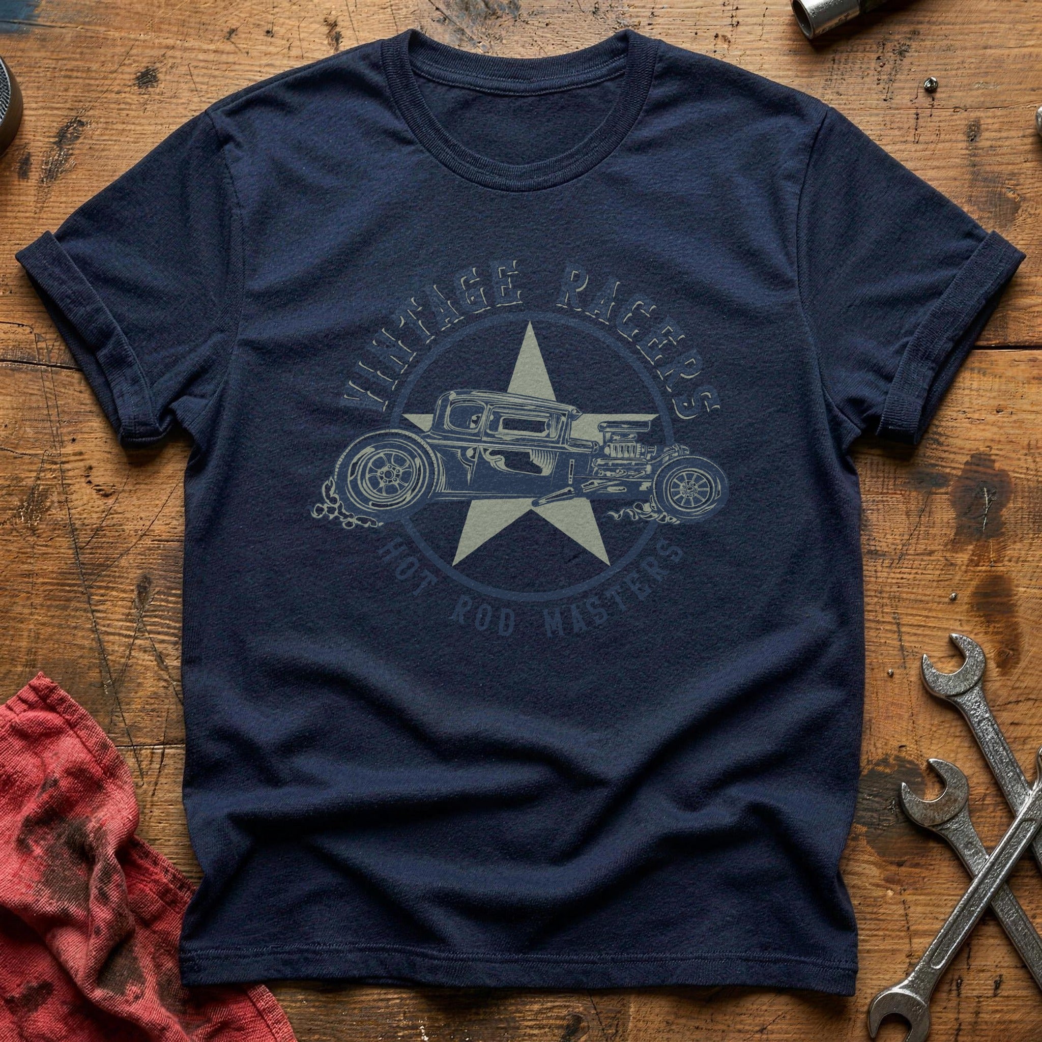 Vintage racers hotrod T-Shirt - Navy