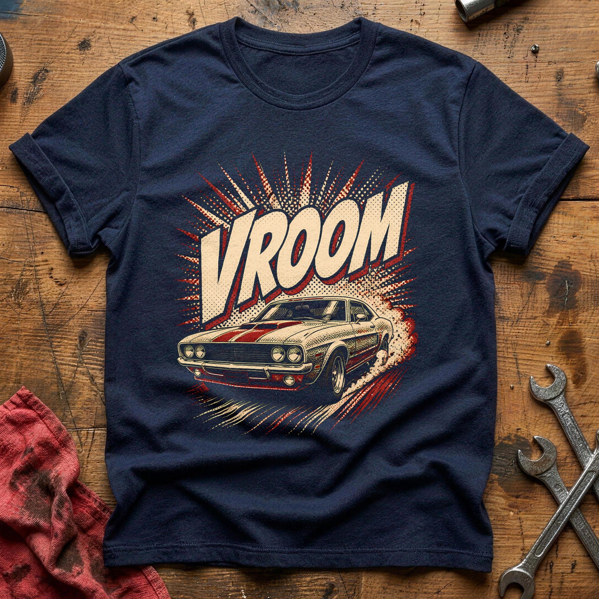 Vroom Comic 21 T-Shirt - Navy