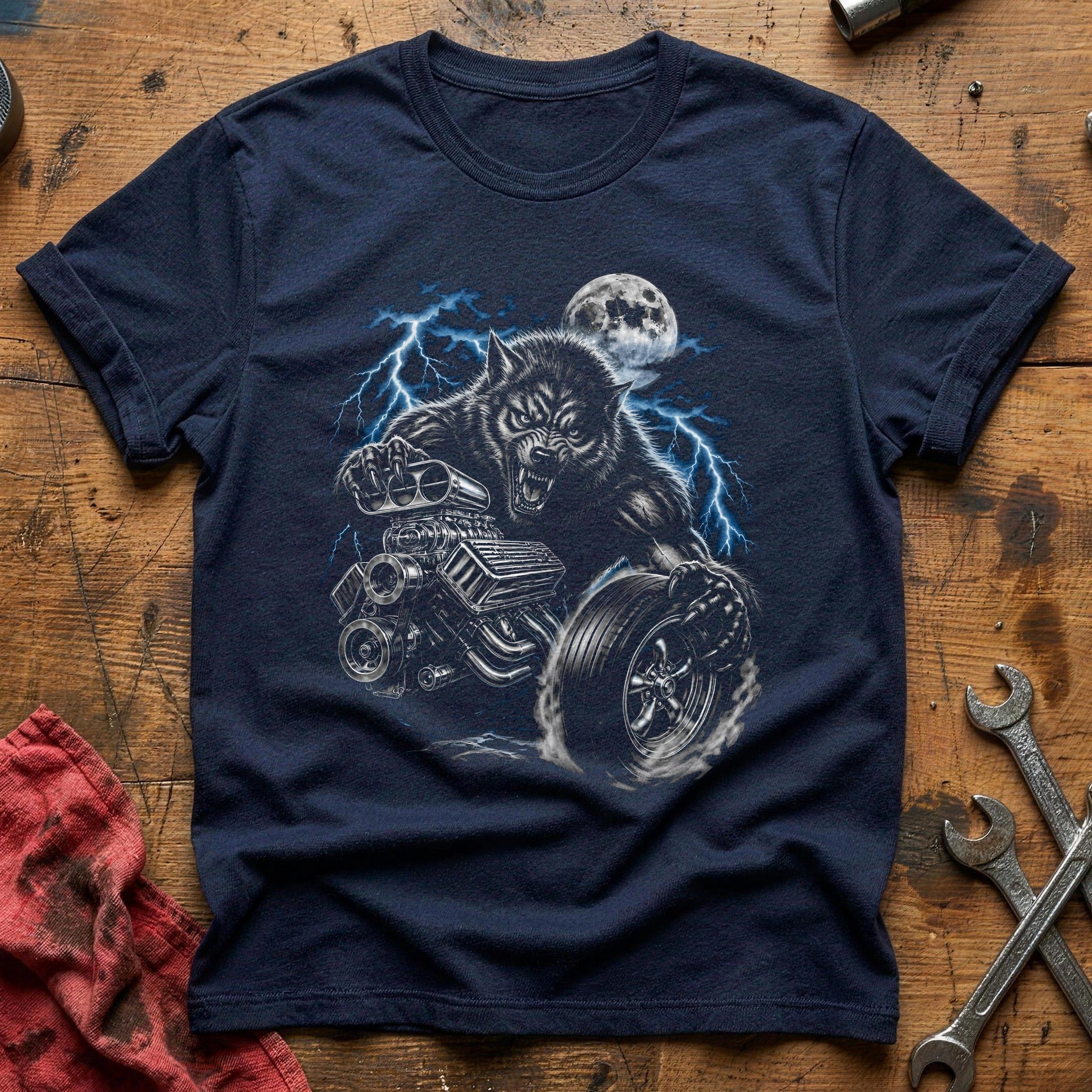 Werewolf V8 Engine 82 T-Shirt - Navy
