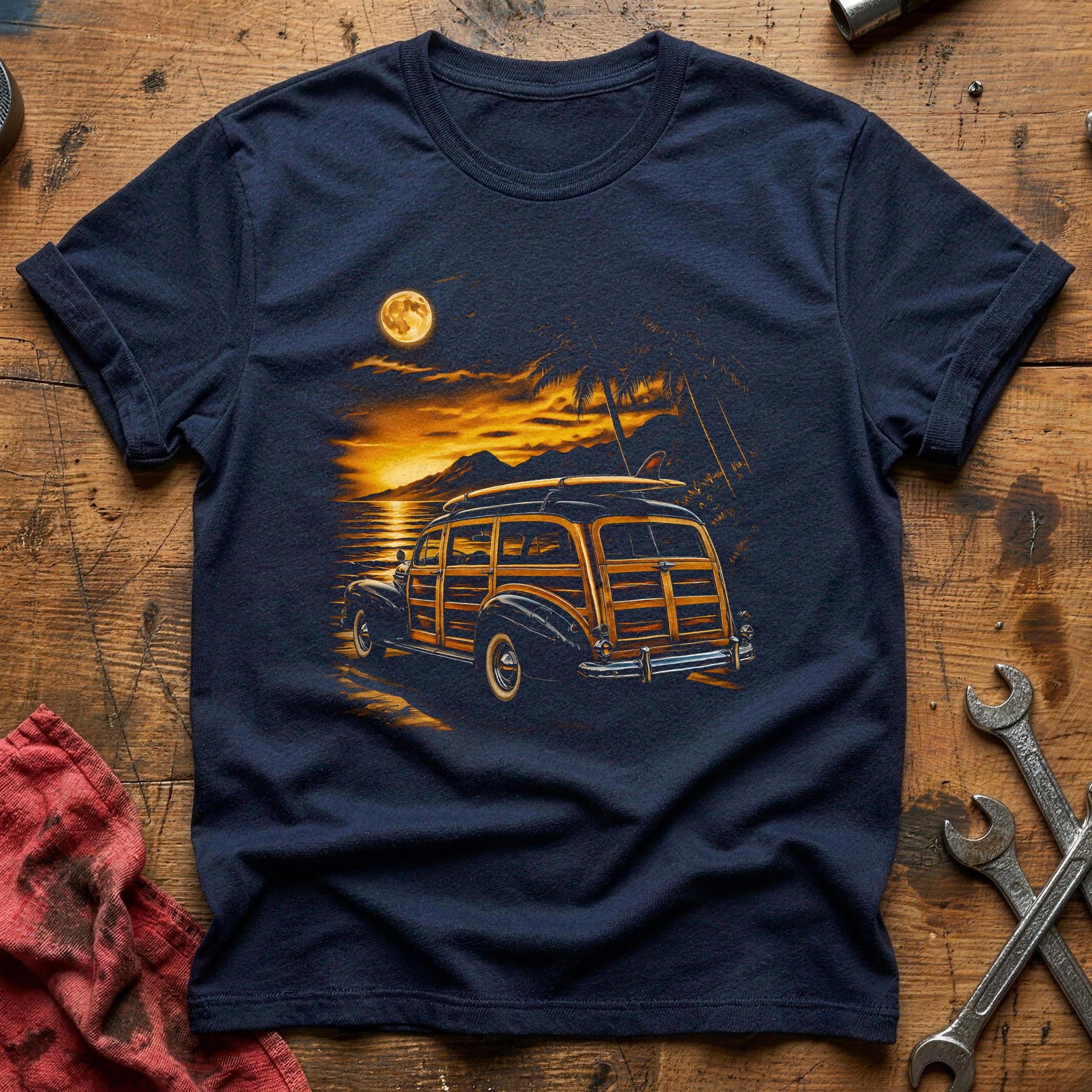 Woody Wagon Moonlight T-Shirt - Navy