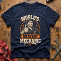 Worlds Okayest Mechanic 65 T-Shirt - Navy
