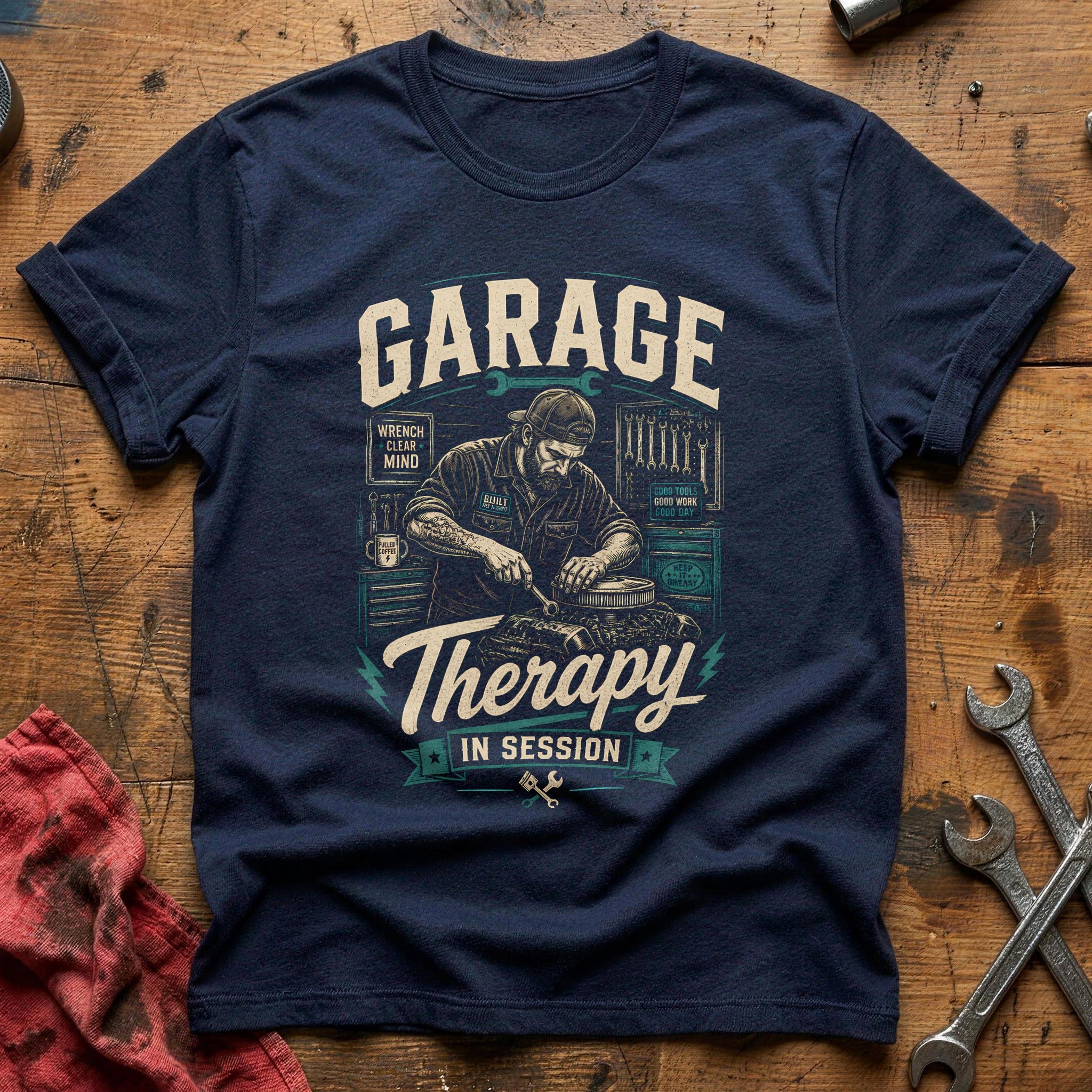 Wrench Clear Mind T-Shirt - Navy