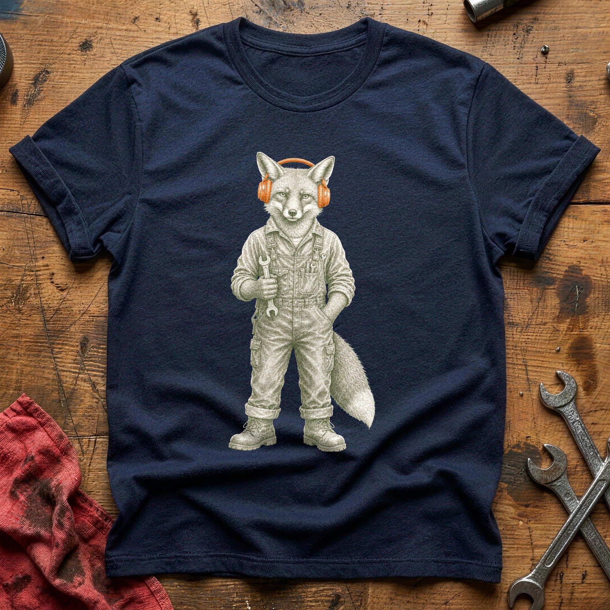 Wrench Fox T-Shirt - Navy