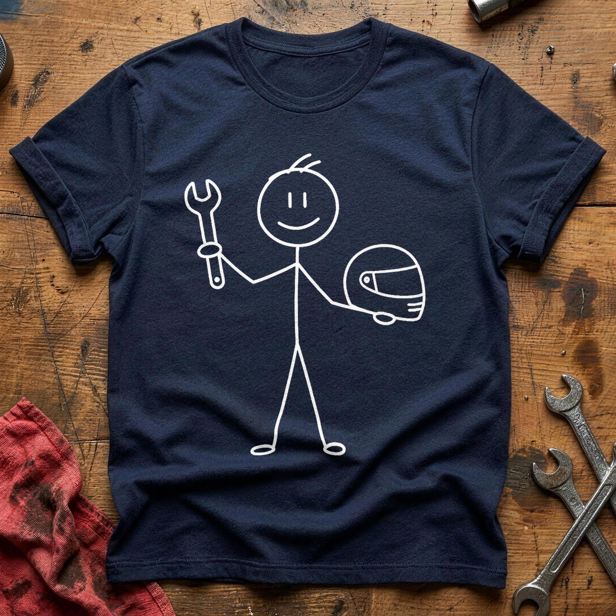Wrench & Wheels Smile T-Shirt - Navy