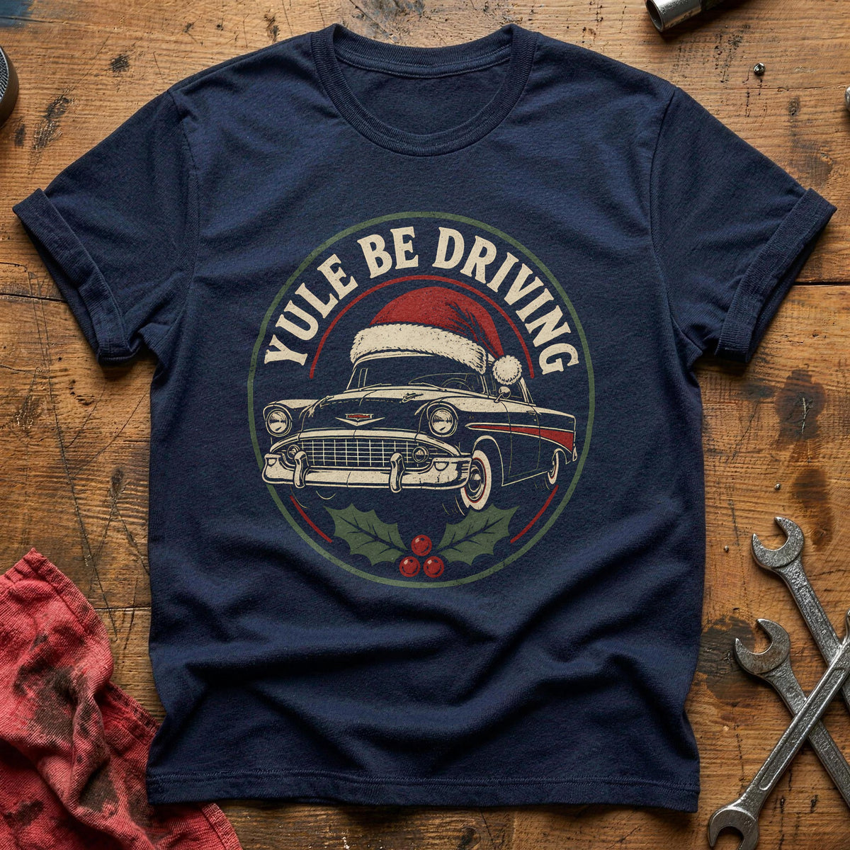 Yule Be Driving 30 T-Shirt - Navy