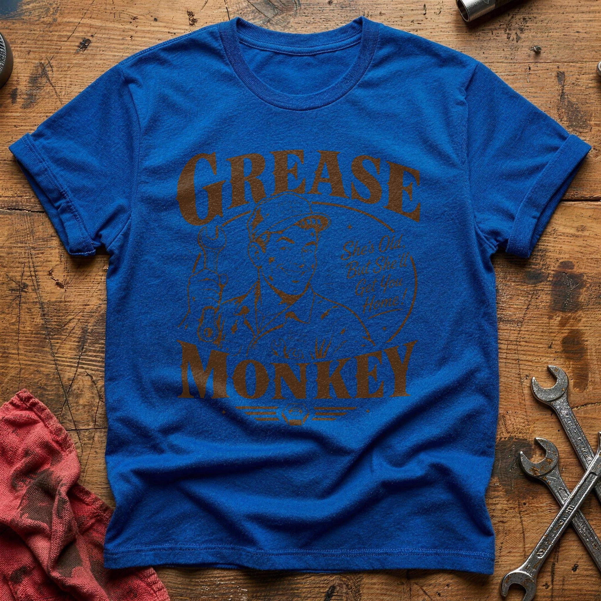 Grease Monkey T-Shirt - Royal