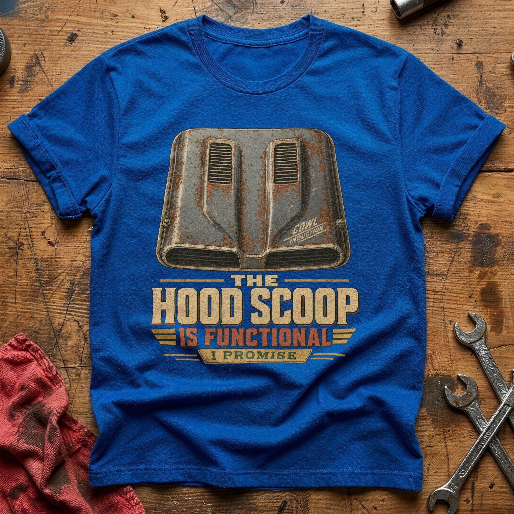 The Hood Scoop is Functional T-Shirt - Royal