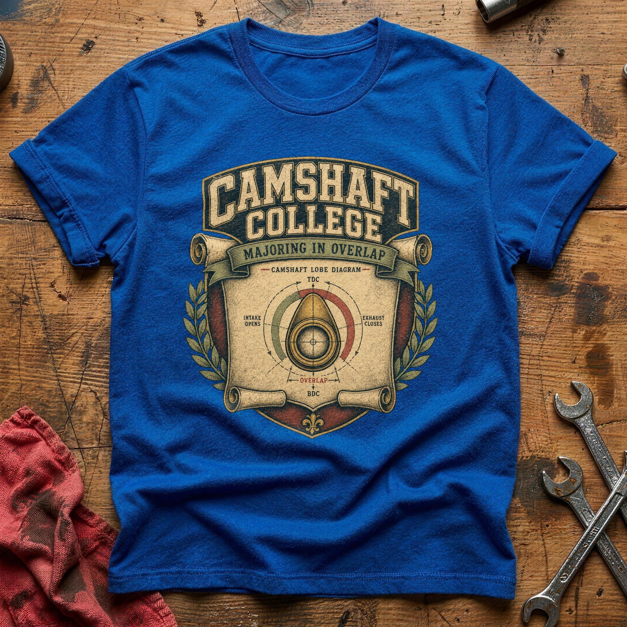 Camshaft College T-Shirt - Royal