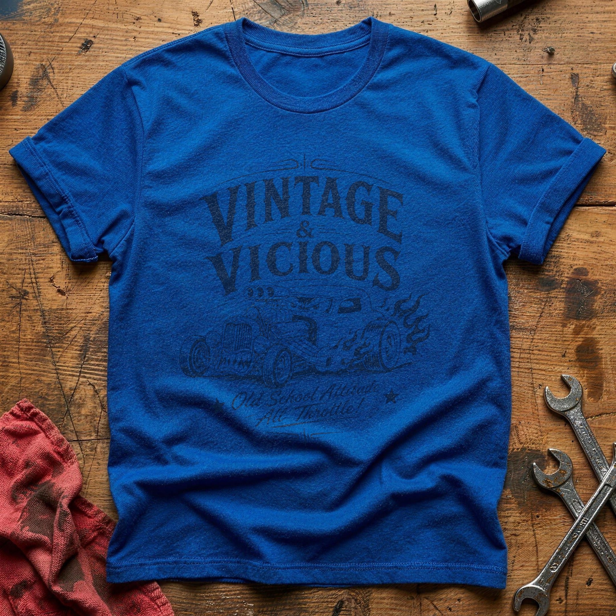 Vintage & Vicious T-Shirt - Royal