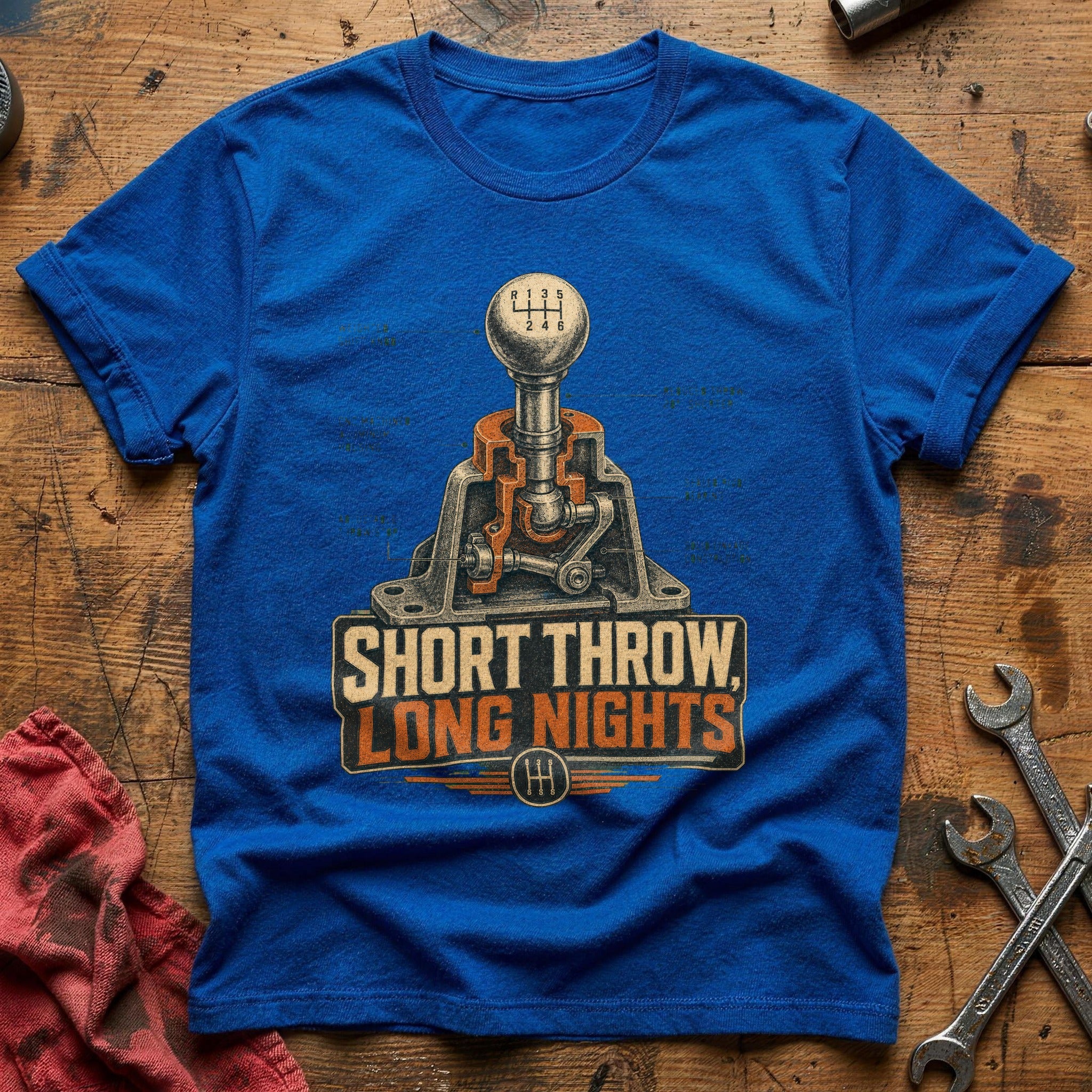 Short Throw, Long Nights T-Shirt - Royal