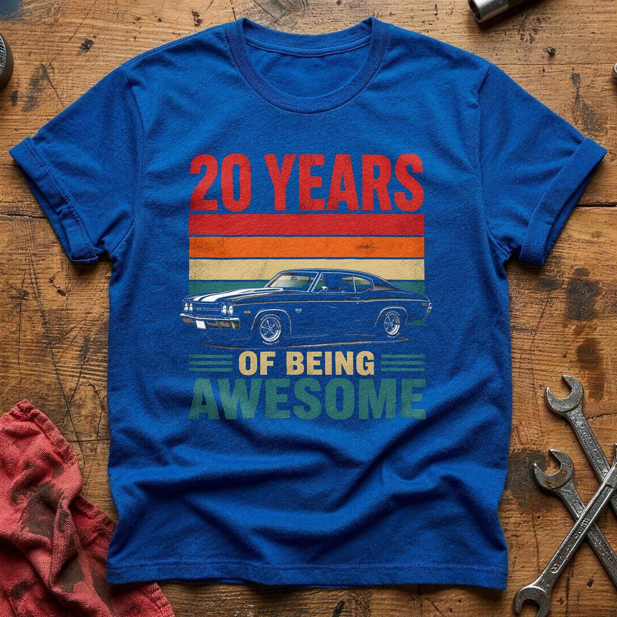 20 Being Awesome T-Shirt - Royal
