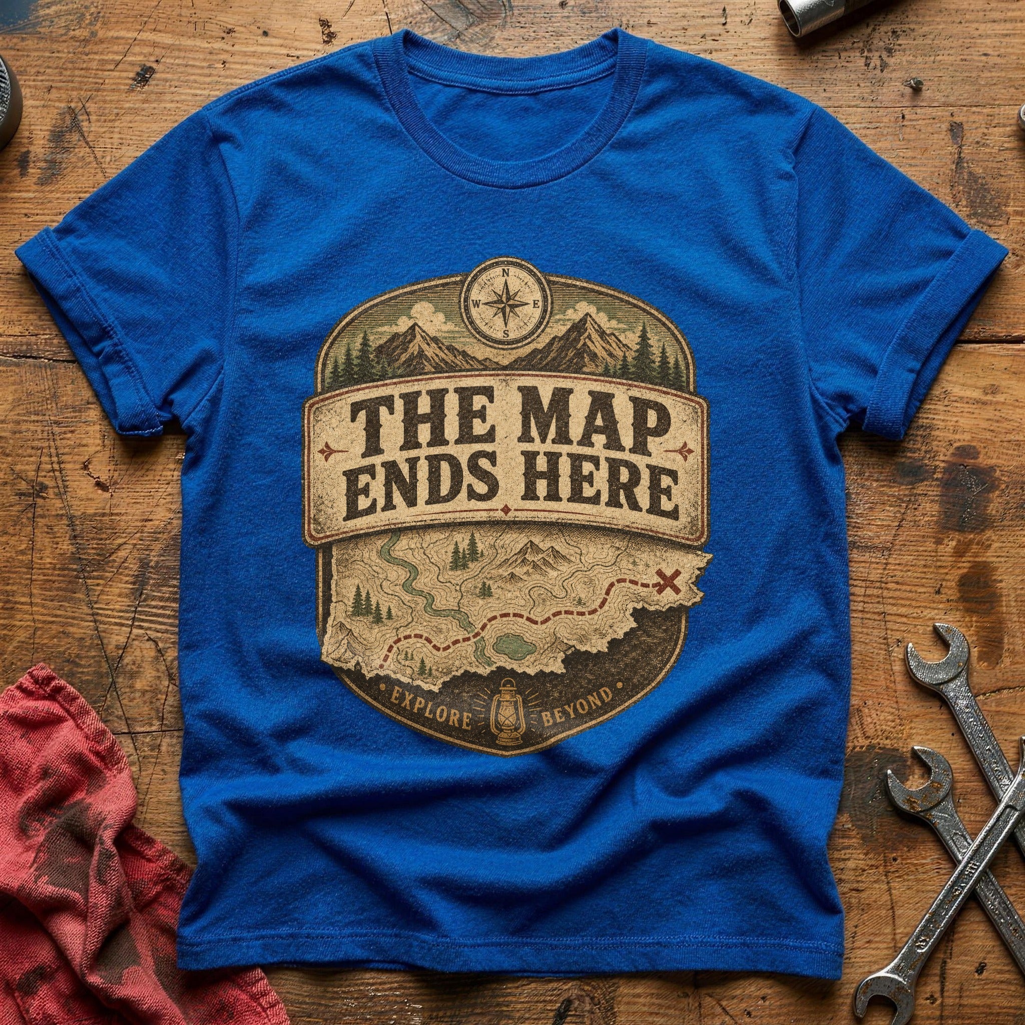 The Map Ends Here T-Shirt - Royal