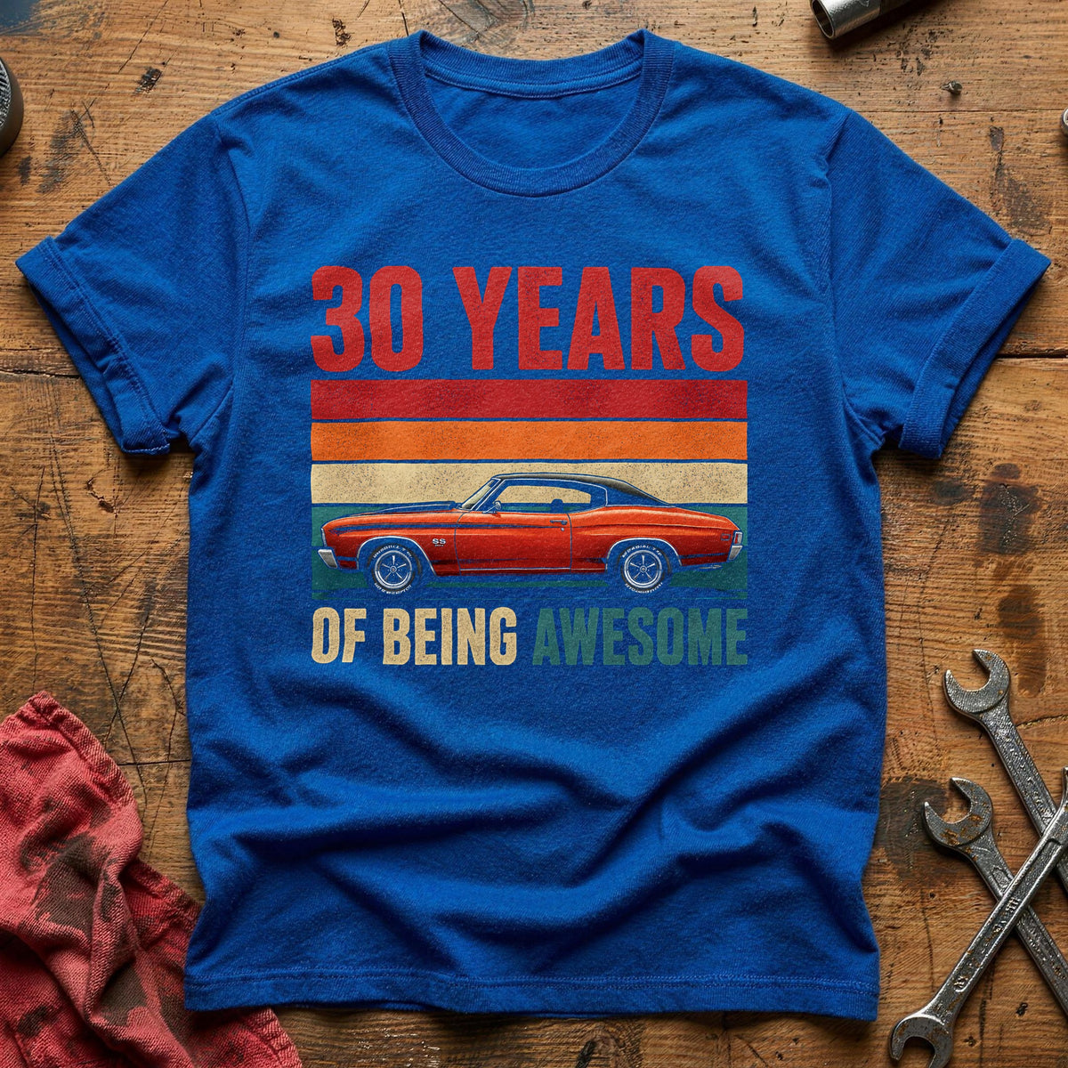 30 Being Awesome T-Shirt - Royal