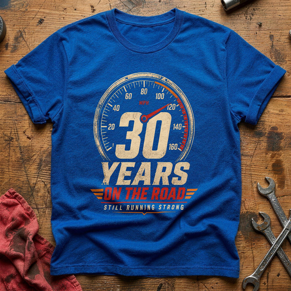 30 On The Road T-Shirt - Royal