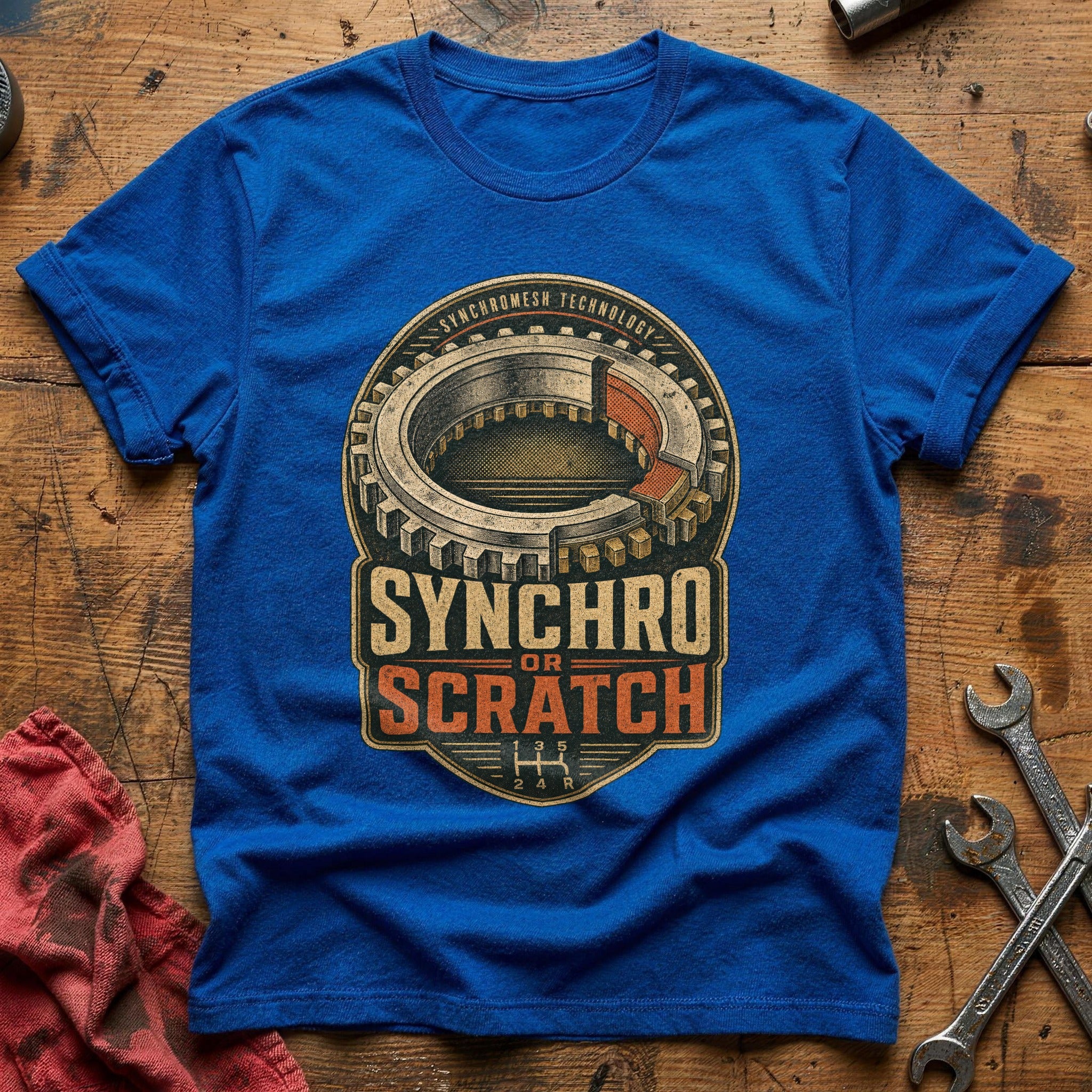 Synchro or Scratch T-Shirt - Royal
