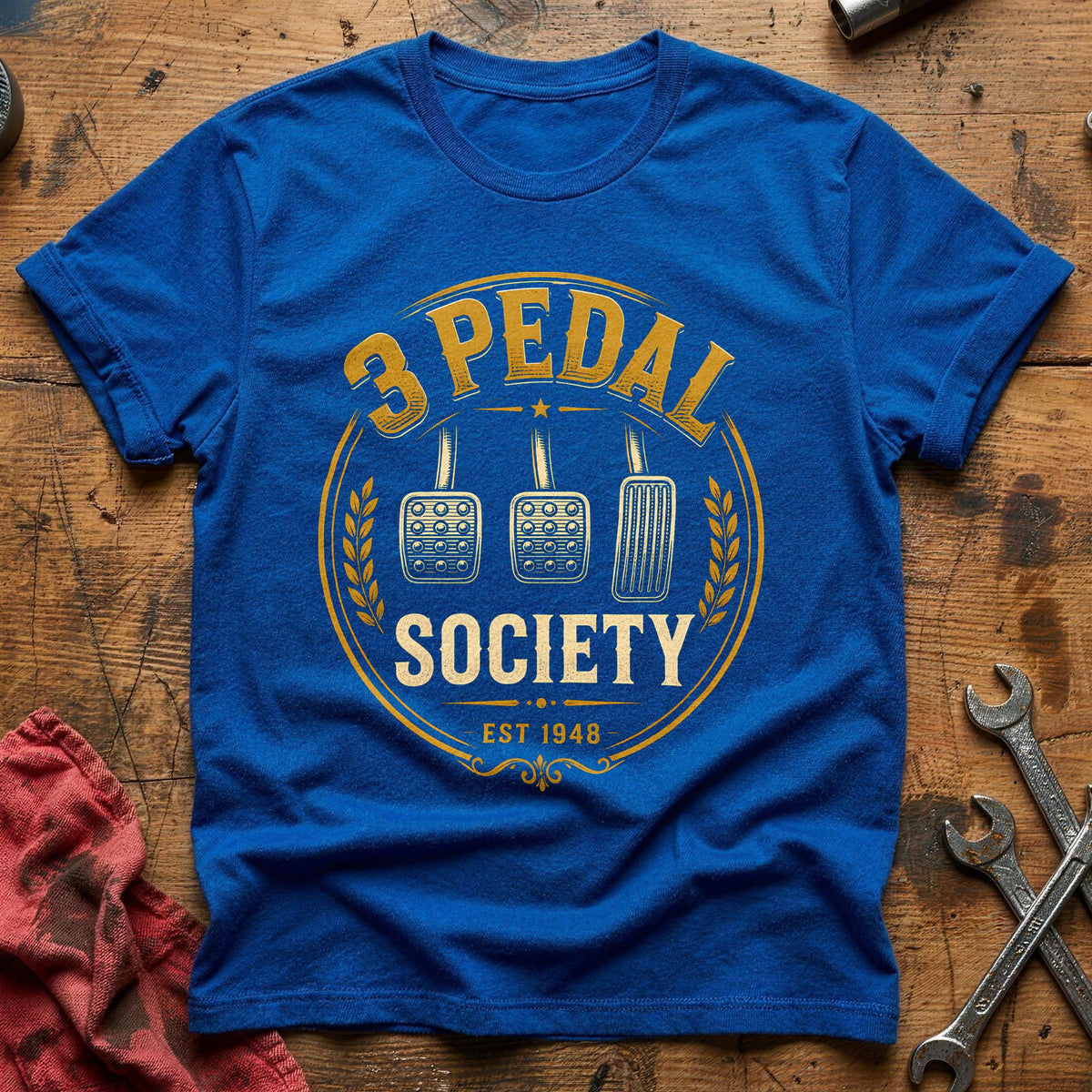 3 Pedal Society 28 T-Shirt - Royal