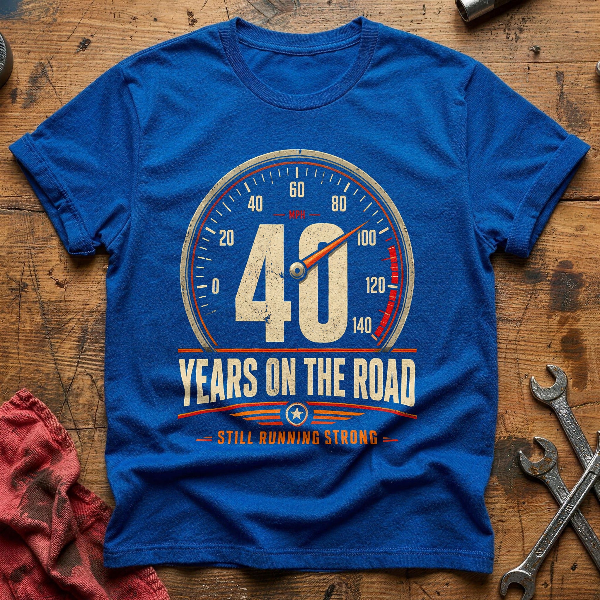 40 On The Road T-Shirt - Royal