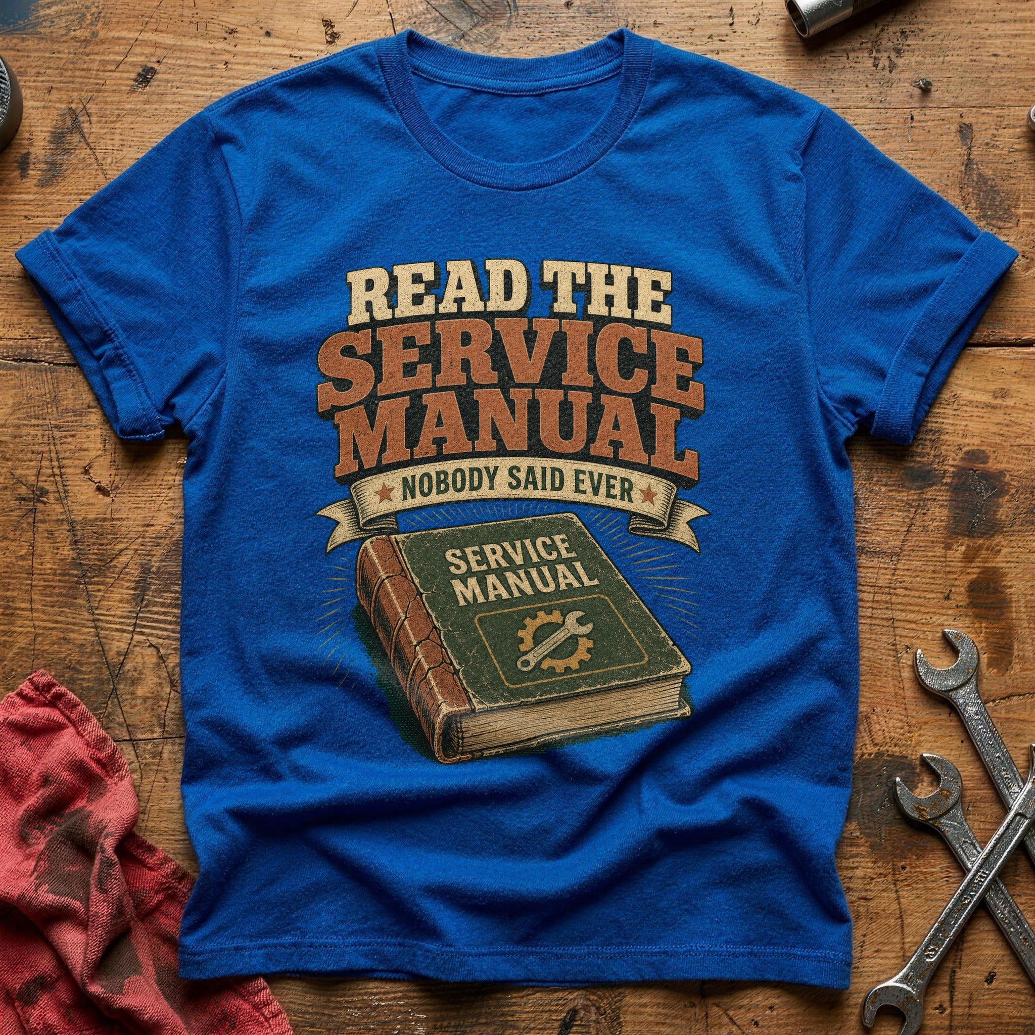 Read the Service Manual T-Shirt - Royal
