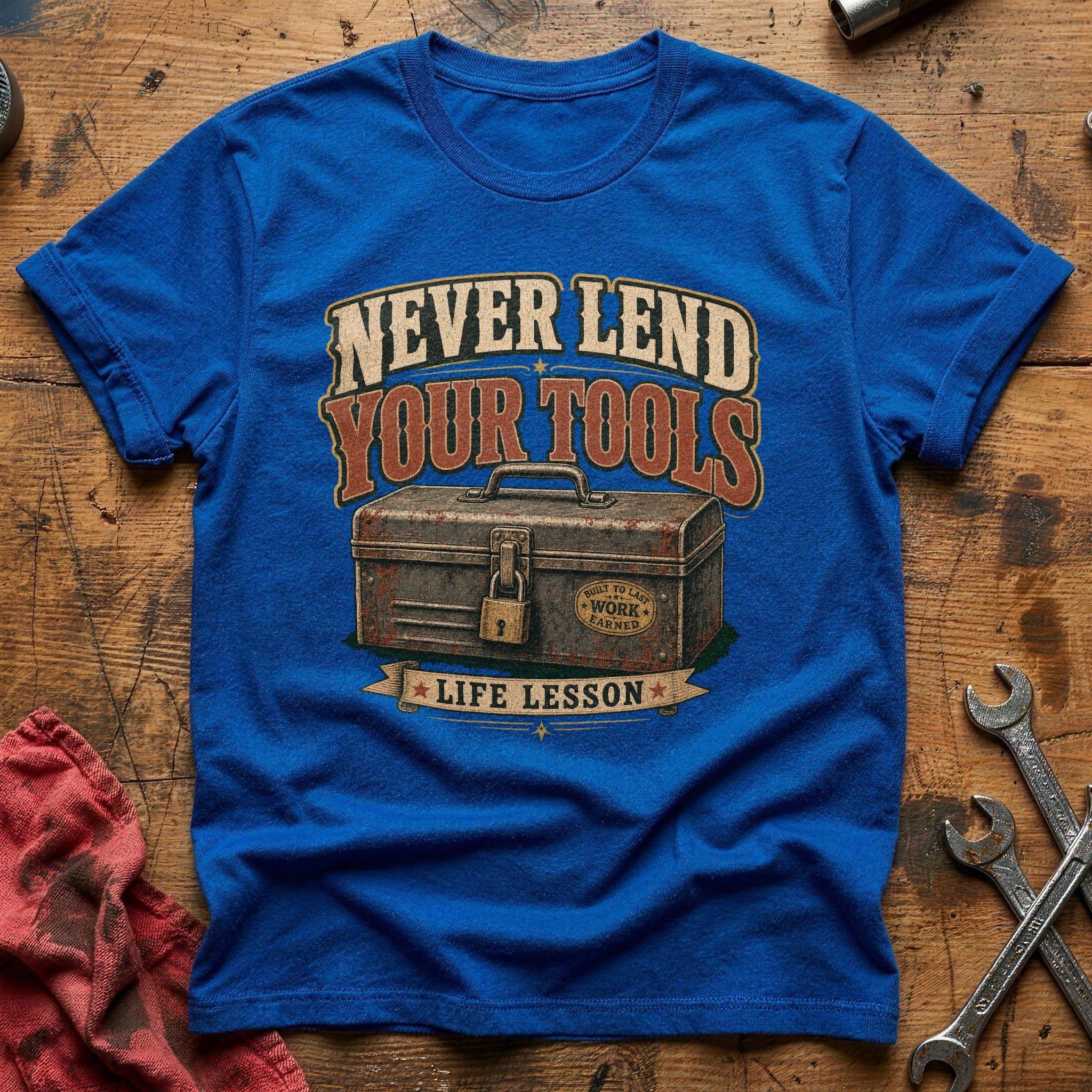 Never Lend Your Tools T-Shirt - Royal