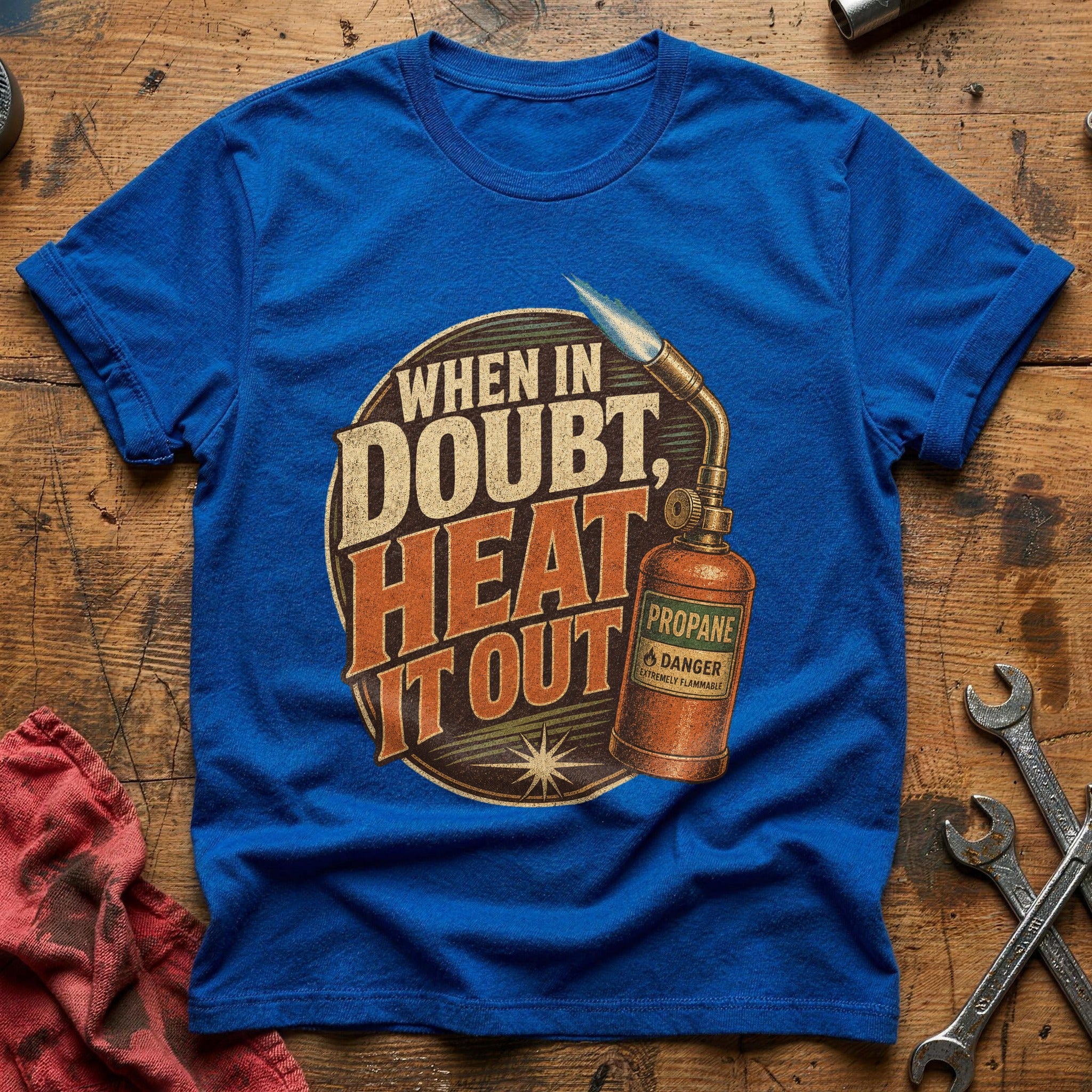 When in Doubt, Heat It Out T-Shirt - Royal