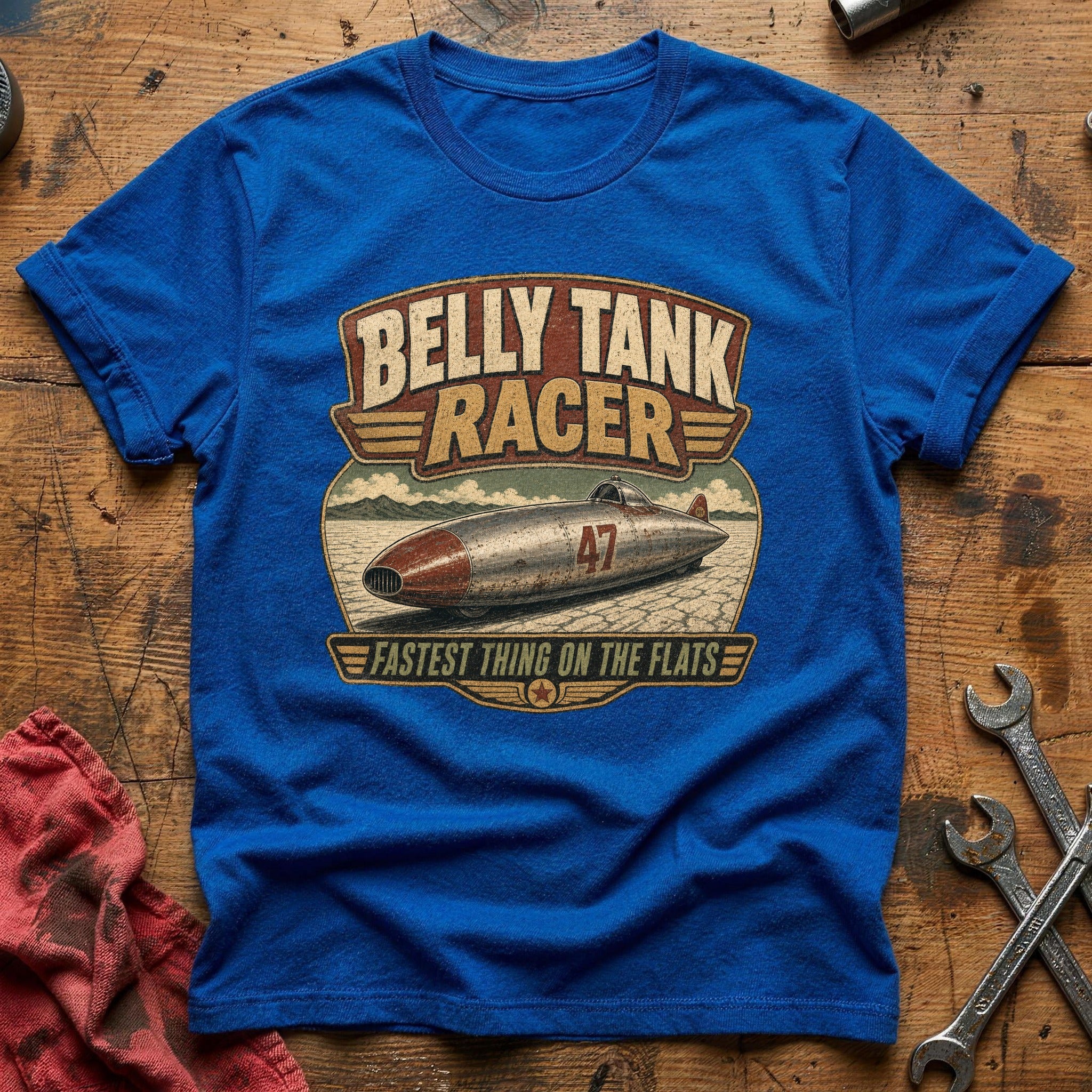 Belly Tank Racer T-Shirt - Royal