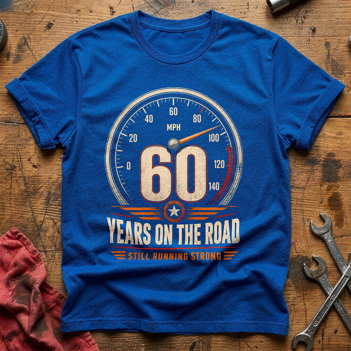 60 On The Road T-Shirt - Royal