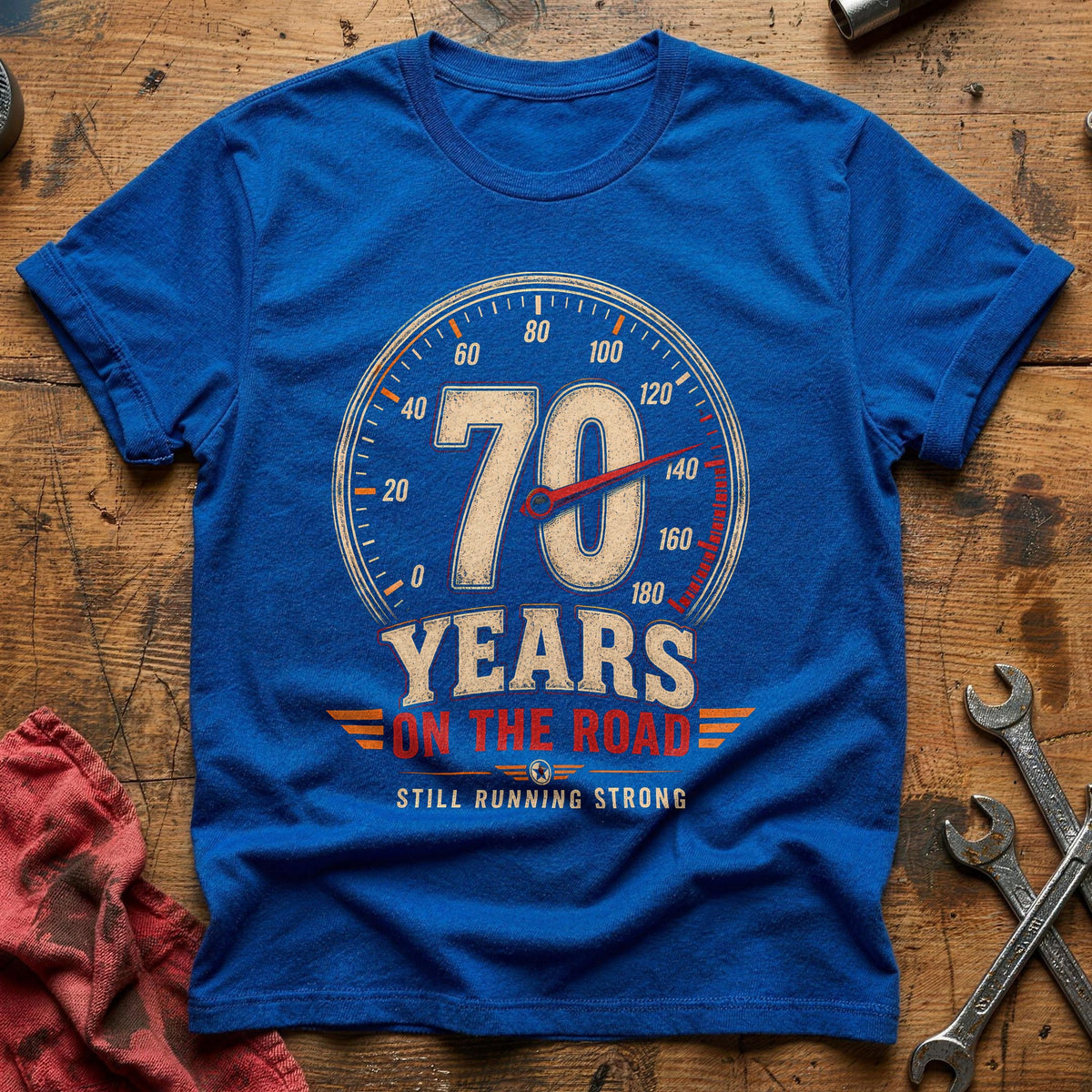 70 On The Road T-Shirt - Royal
