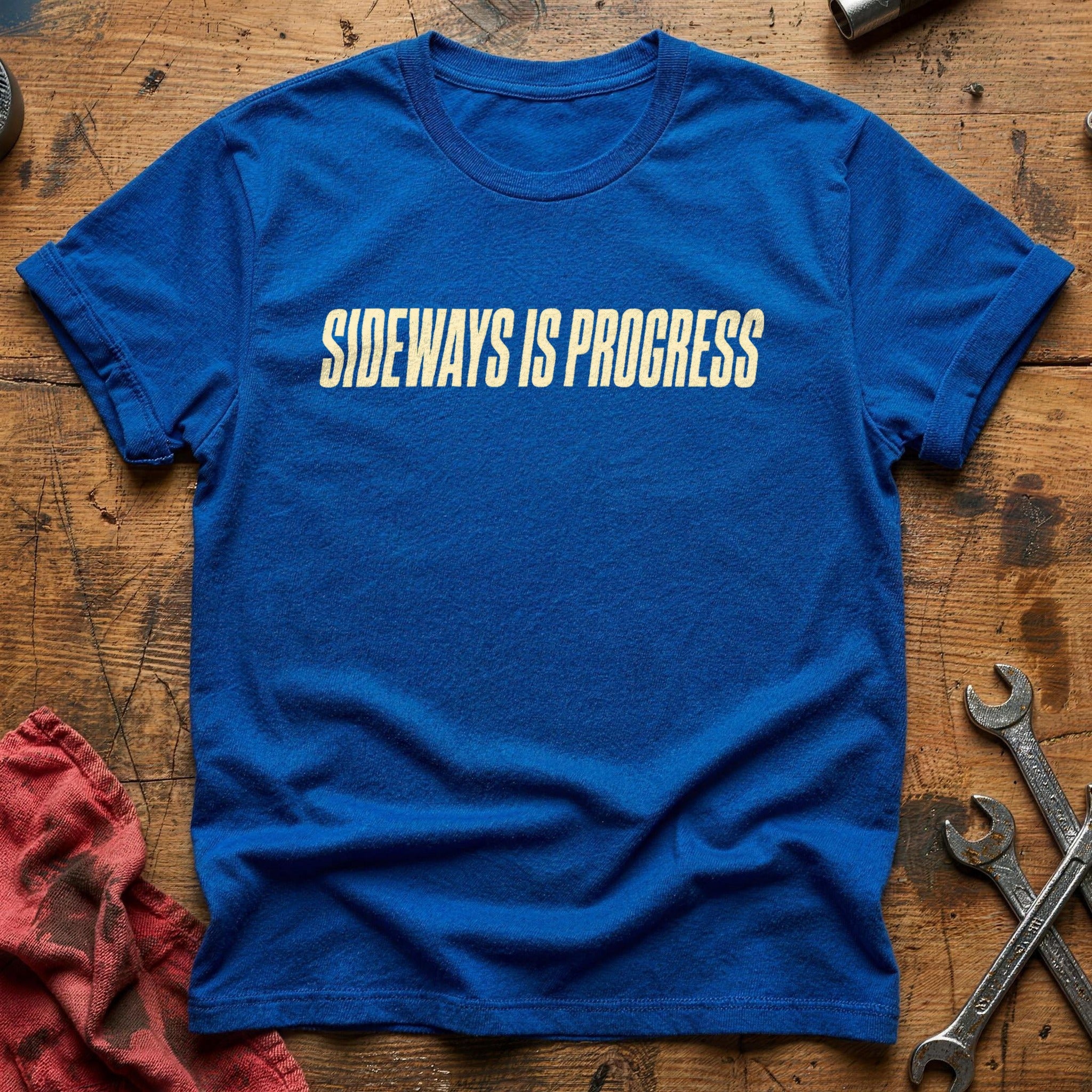 Sideways is Progress T-Shirt - Royal