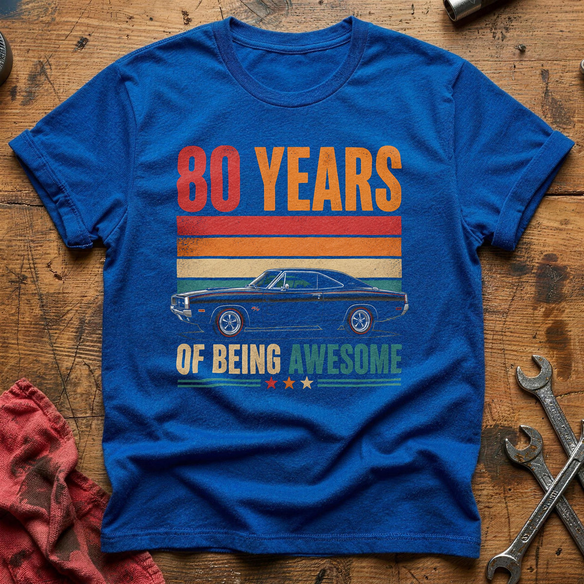 80 Being Awesome T-Shirt - Royal