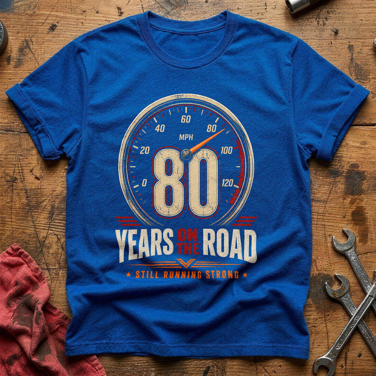 80 On The Road T-Shirt - Royal